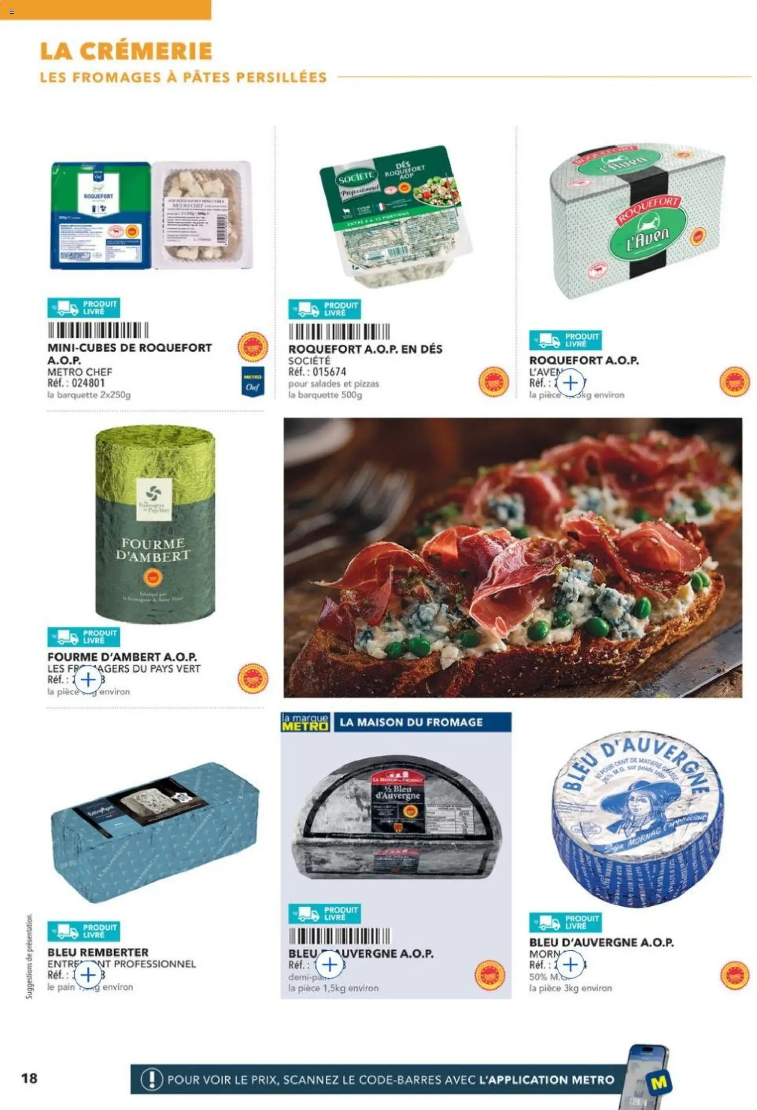 {H1} | Page: 18 | Produits: Poids, Fromage, Pain, Livre
