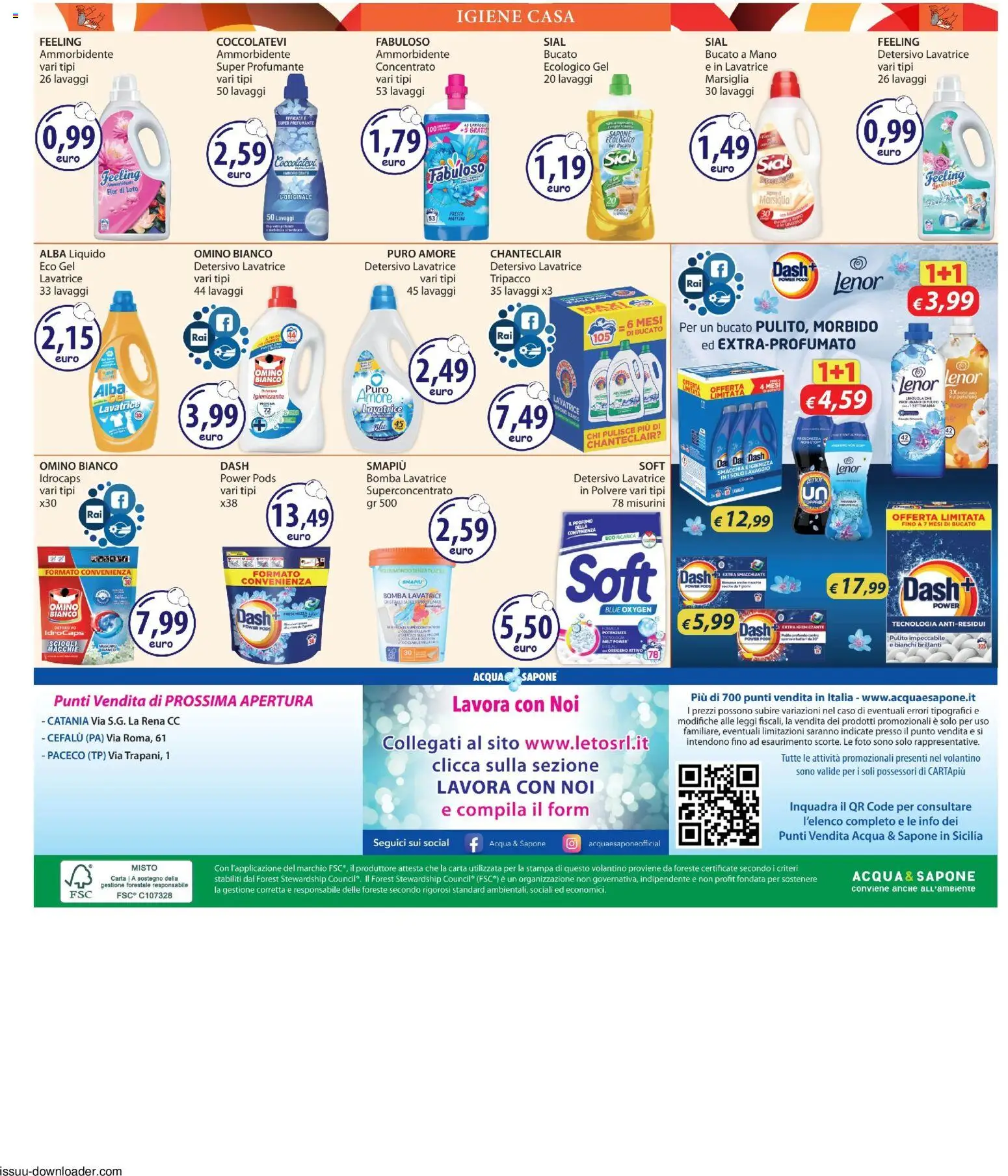Volantino Acqua e Sapone del 07.05.2026 | Pagina: 20 | Prodotti: Sapone, Acqua, Lavatrice, Profumo