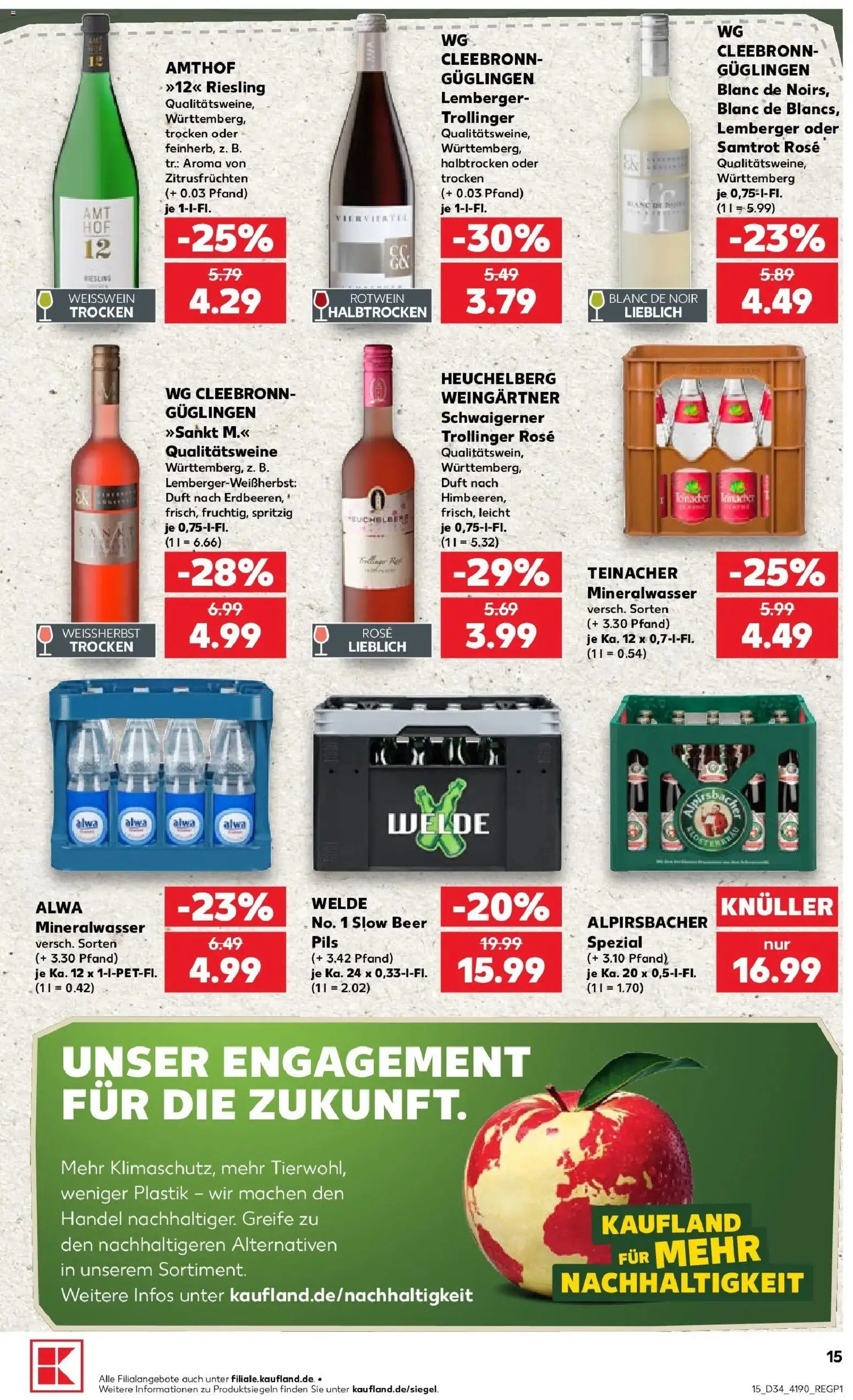Prospekt Kaufland ab 20.08.2026 » Angebote Online zum Blättern | Seite: 15 | Produkte: Weißwein, Rotwein, Pils, Duft