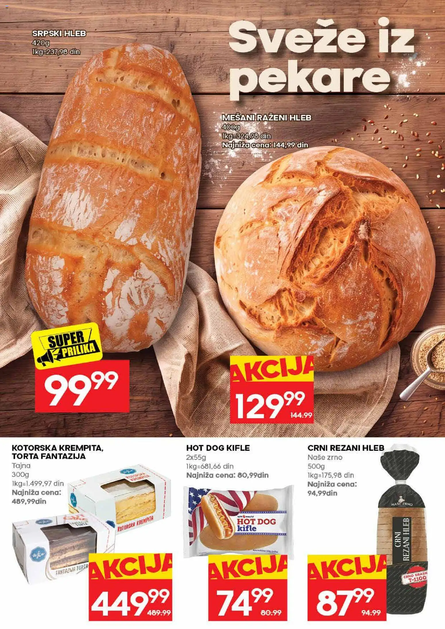 Idea katalog - važi od 31.08.2026 | Strana: 20 | Proizvode: Rezani hleb, Hleb, Hot dog, Torta