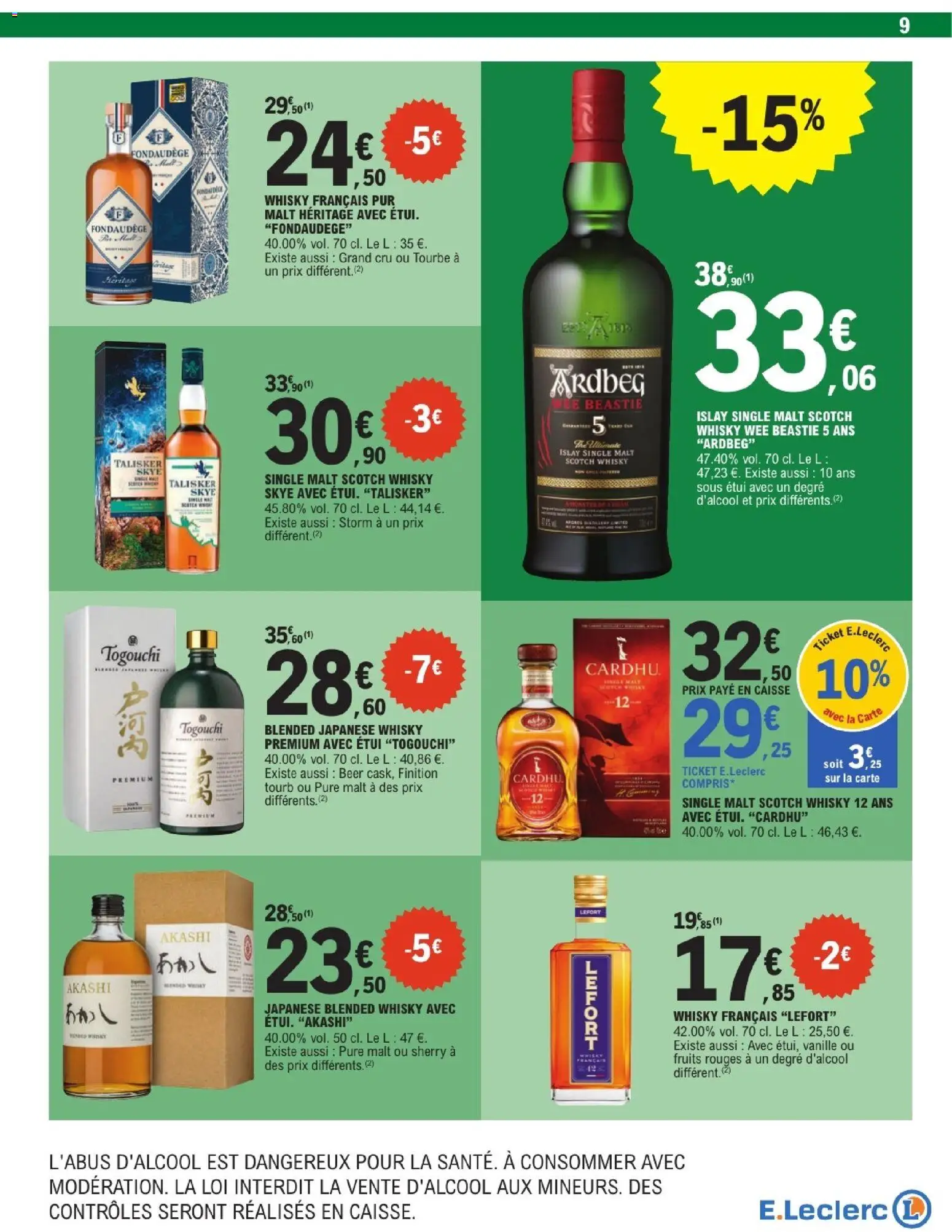 {H1} | Page: 9 | Produits: Whisky, Étui
