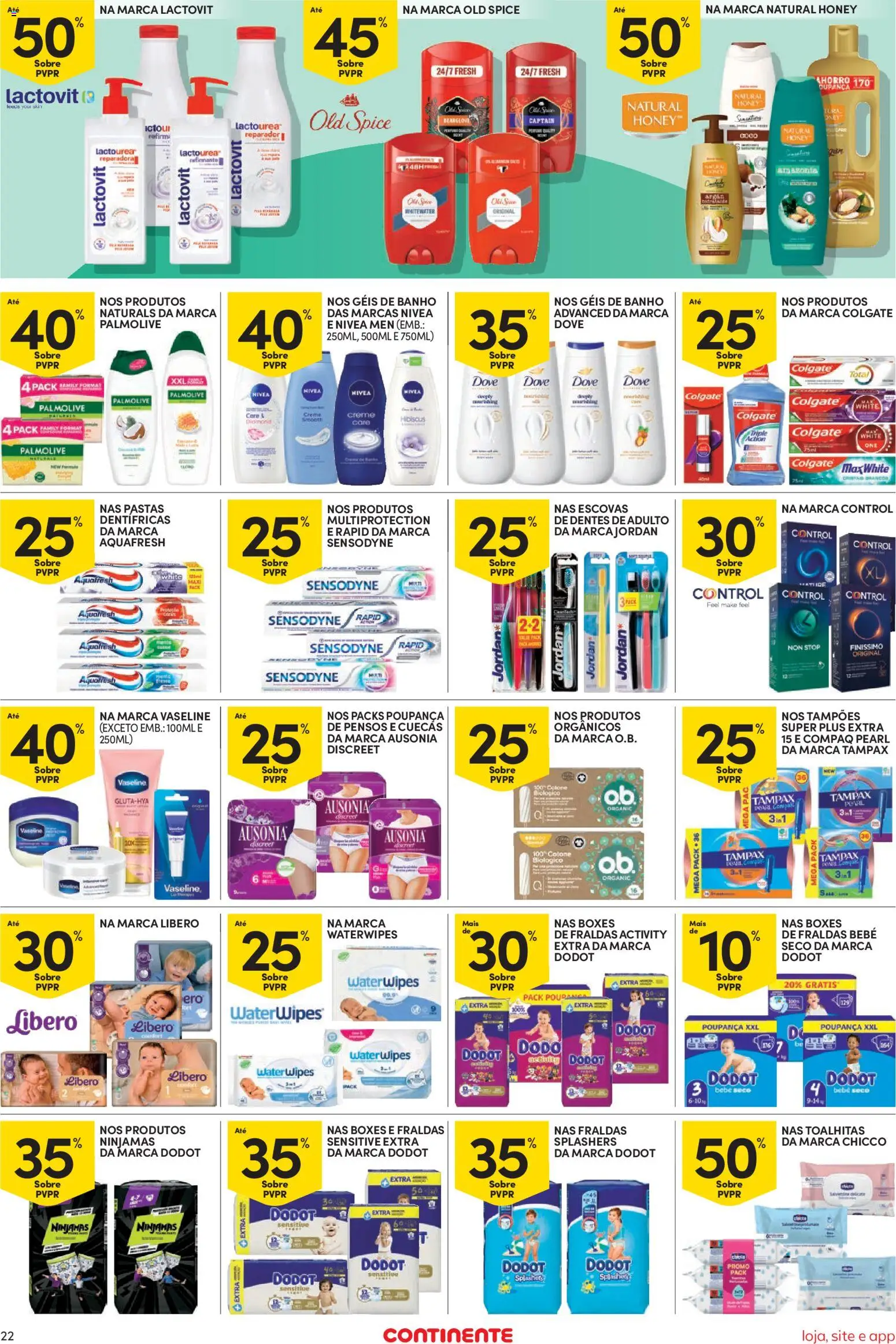 Continente Semanal Continente Bom Dia │ válido de 01/09/2026 | Página: 22 | Produtos: Fraldas, Banho, Creme, Cuecas
