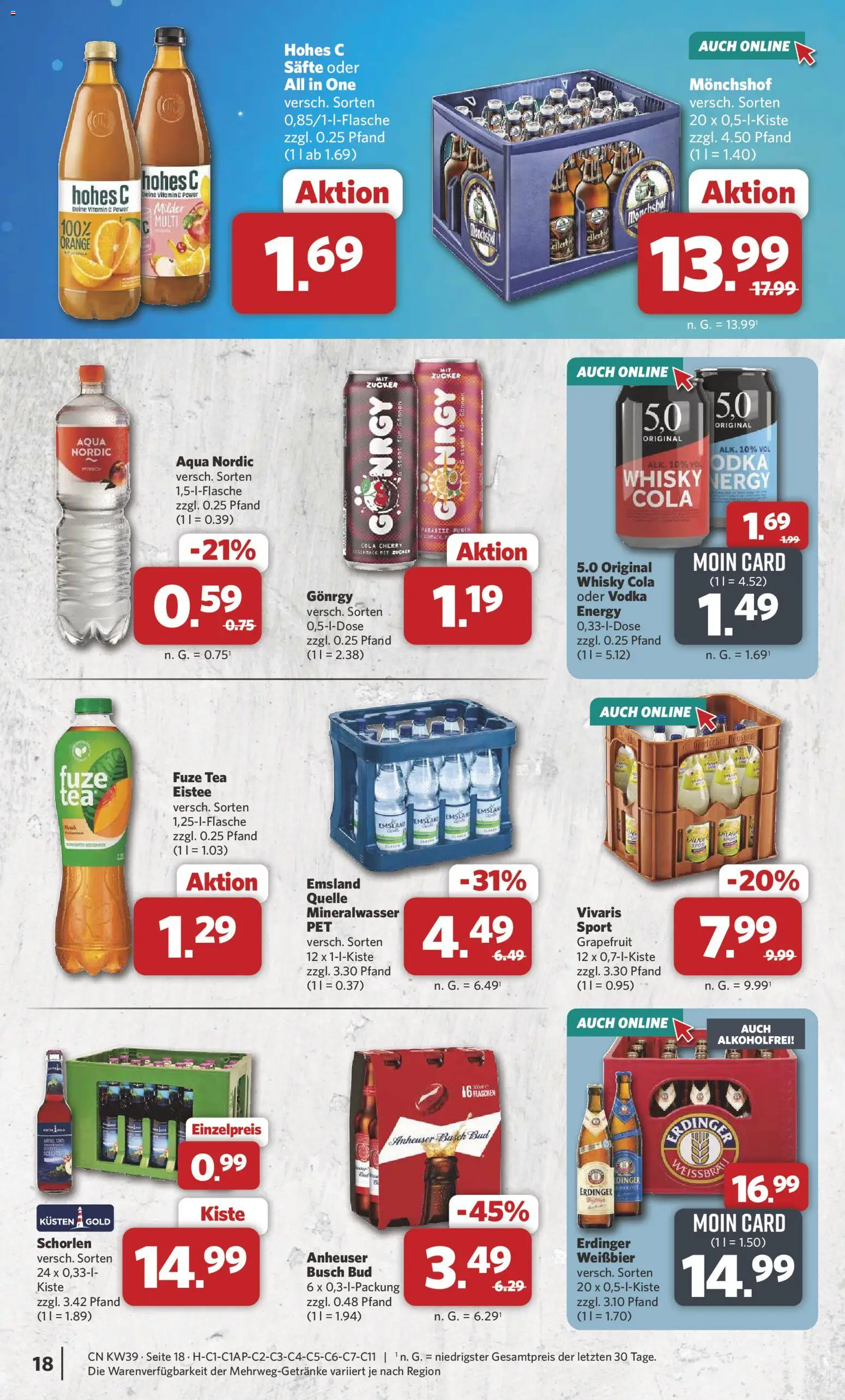 Combi Prospekt – gültig ab 21.09.2026 | Seite: 20 | Produkte: Whisky, Cola, Weißbier, Zucker