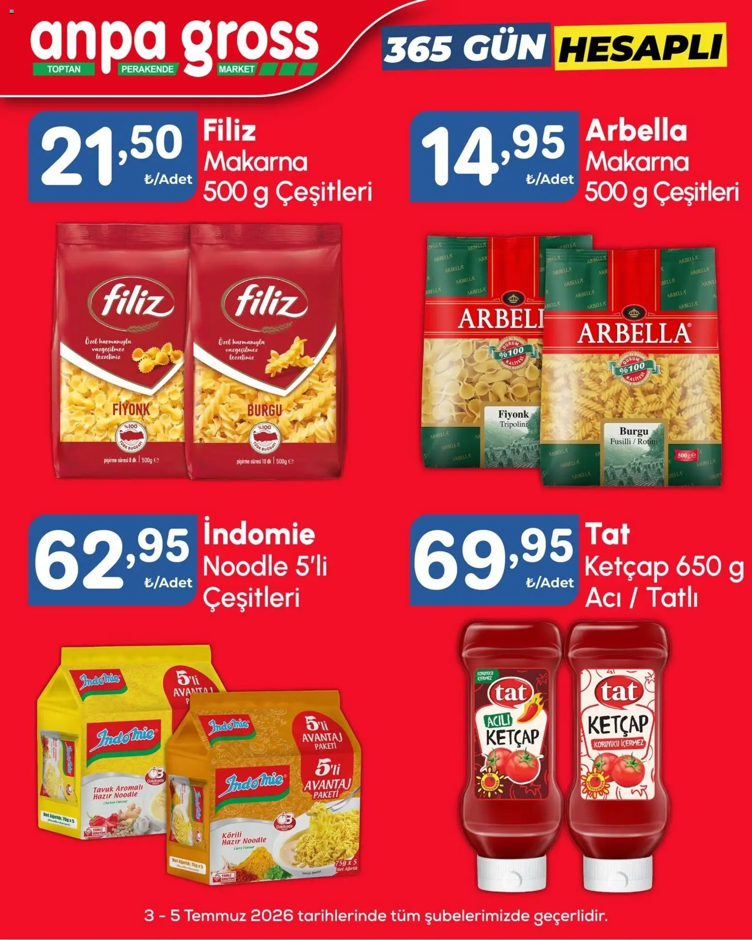 Anpa Gross Katalog - 03 Temmuz 2026 tarihinden itibaren geçerlidir | Sayfa: 3 | Ürünler: Makarna, Ketçap, Ağırlık