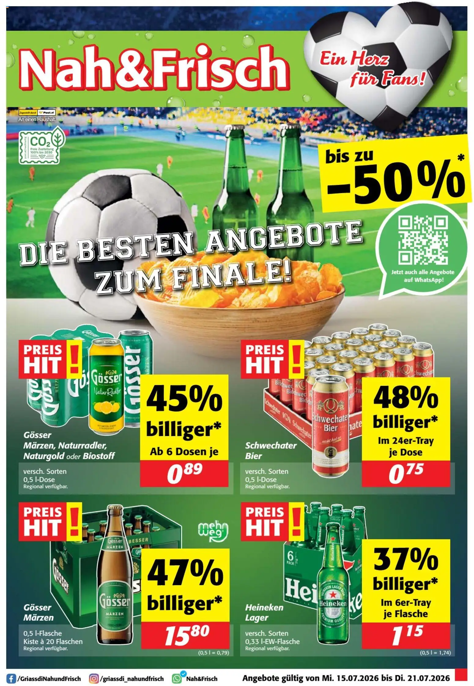 Nah und Frisch Flugblatt gültig ab 15.07.2026 | Seite: 1 | Produkte: Bier