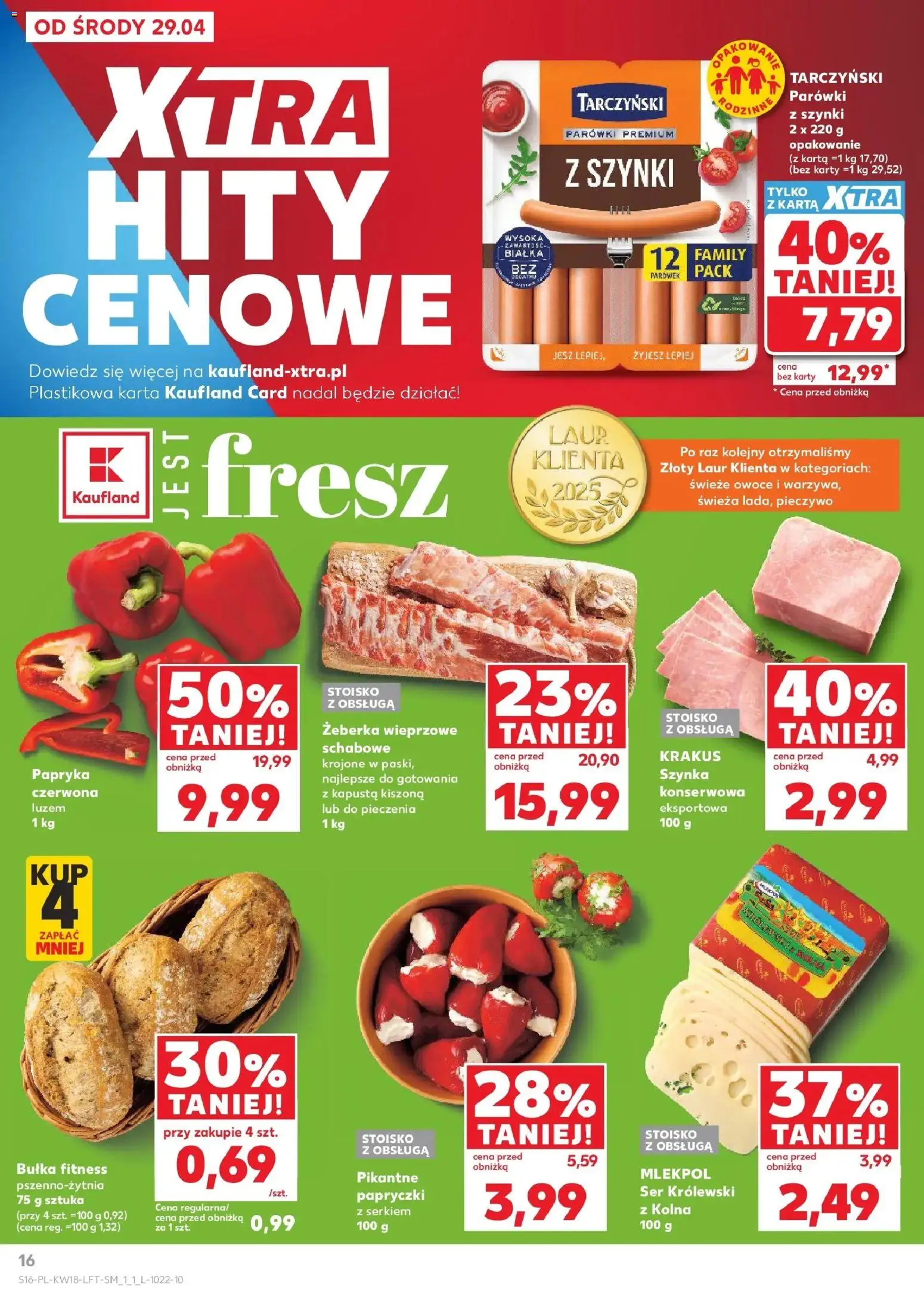 Kaufland - Kaufland Gazetka Tygodnia ważna do 06.05 od 28.04.2026 | Strona: 16 | Produkty: Kapusta, Kapusta kiszona, Parówki, Ser