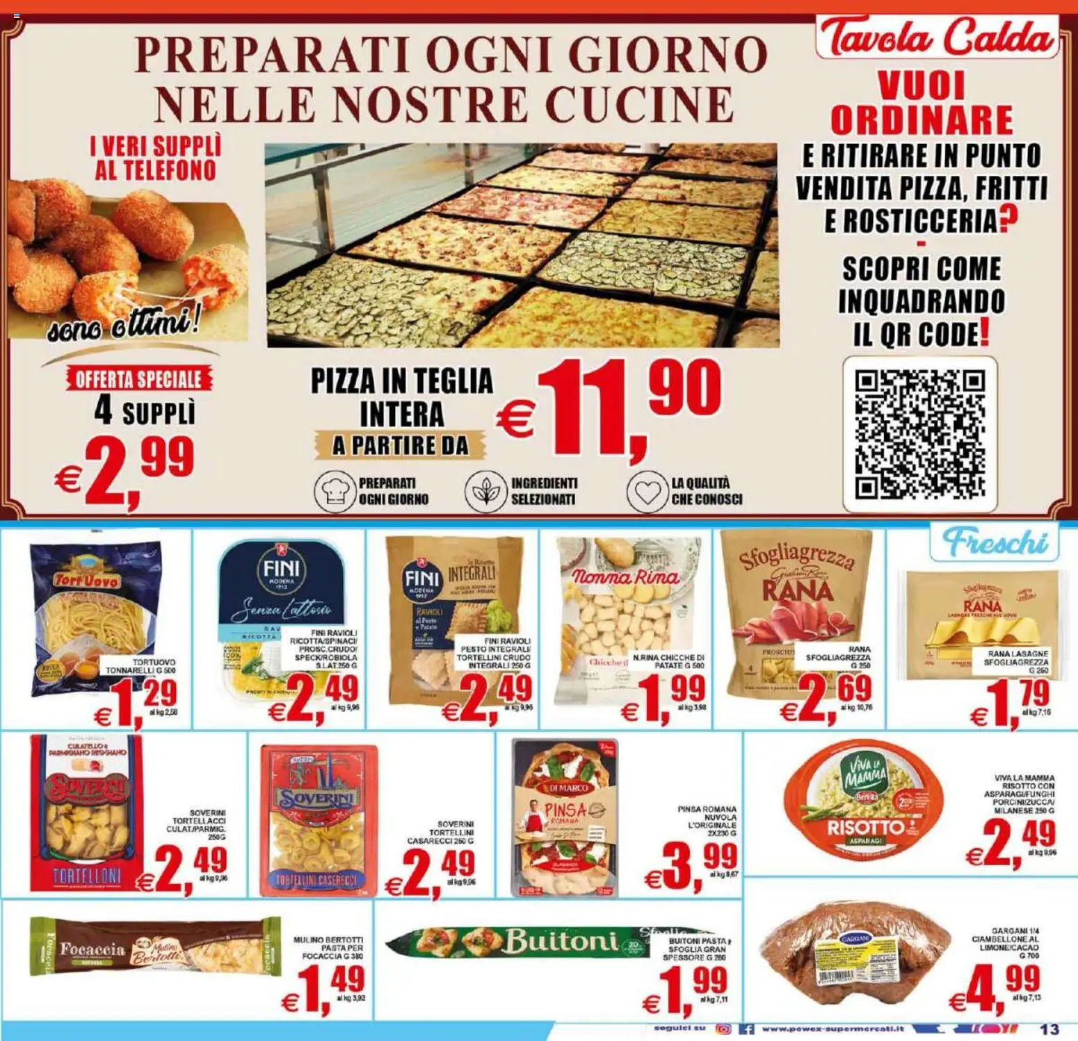 Volantino Pewex del 21/08/2026 | Pagina: 13 | Prodotti: Pasta, Pesto, Lasagne, Senza lattosio