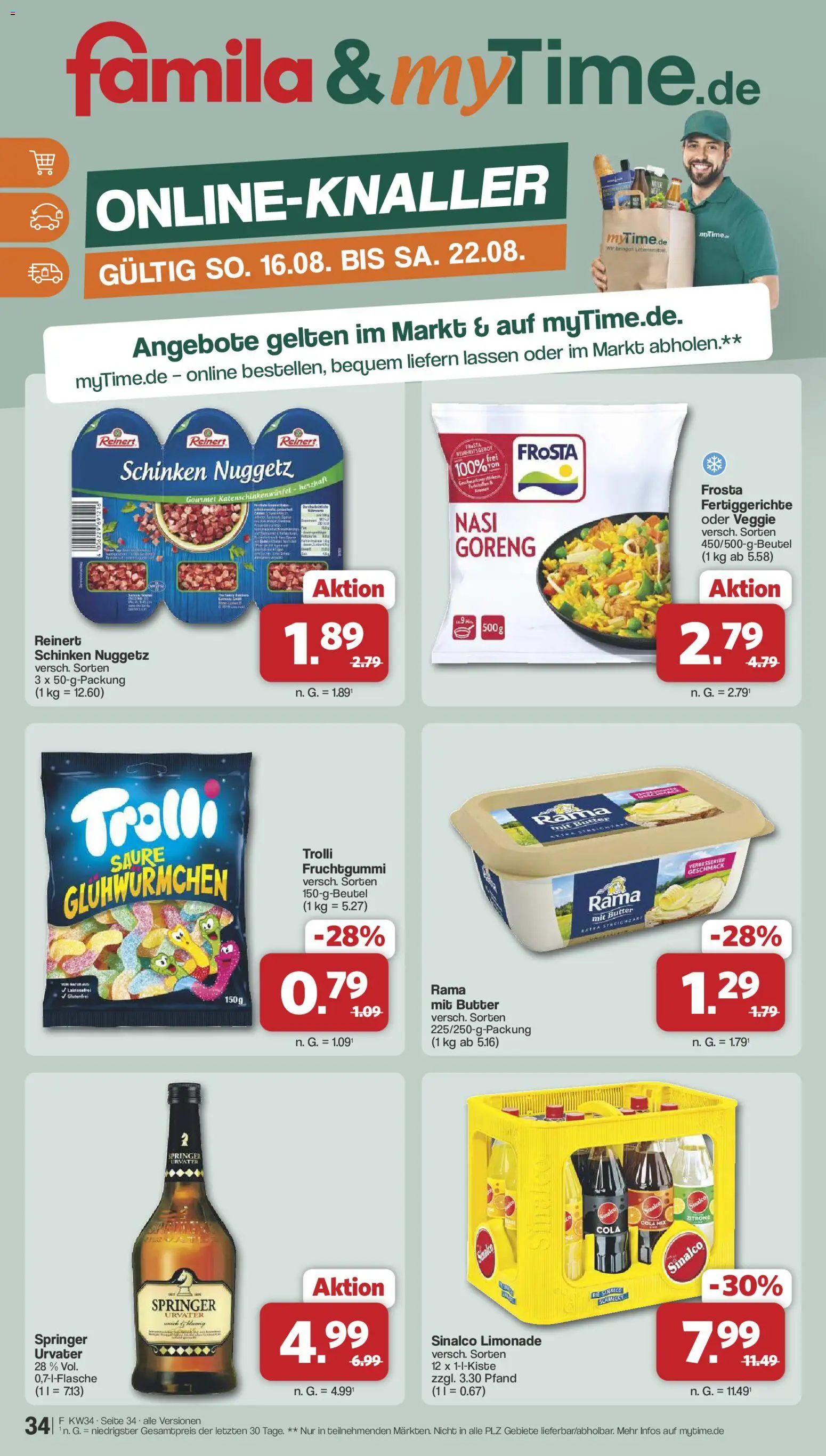 Famila Nordwest Prospekt – gültig ab 17.08.2026 | Seite: 36 | Produkte: Butter, Frosta, Zitrone, Schinken