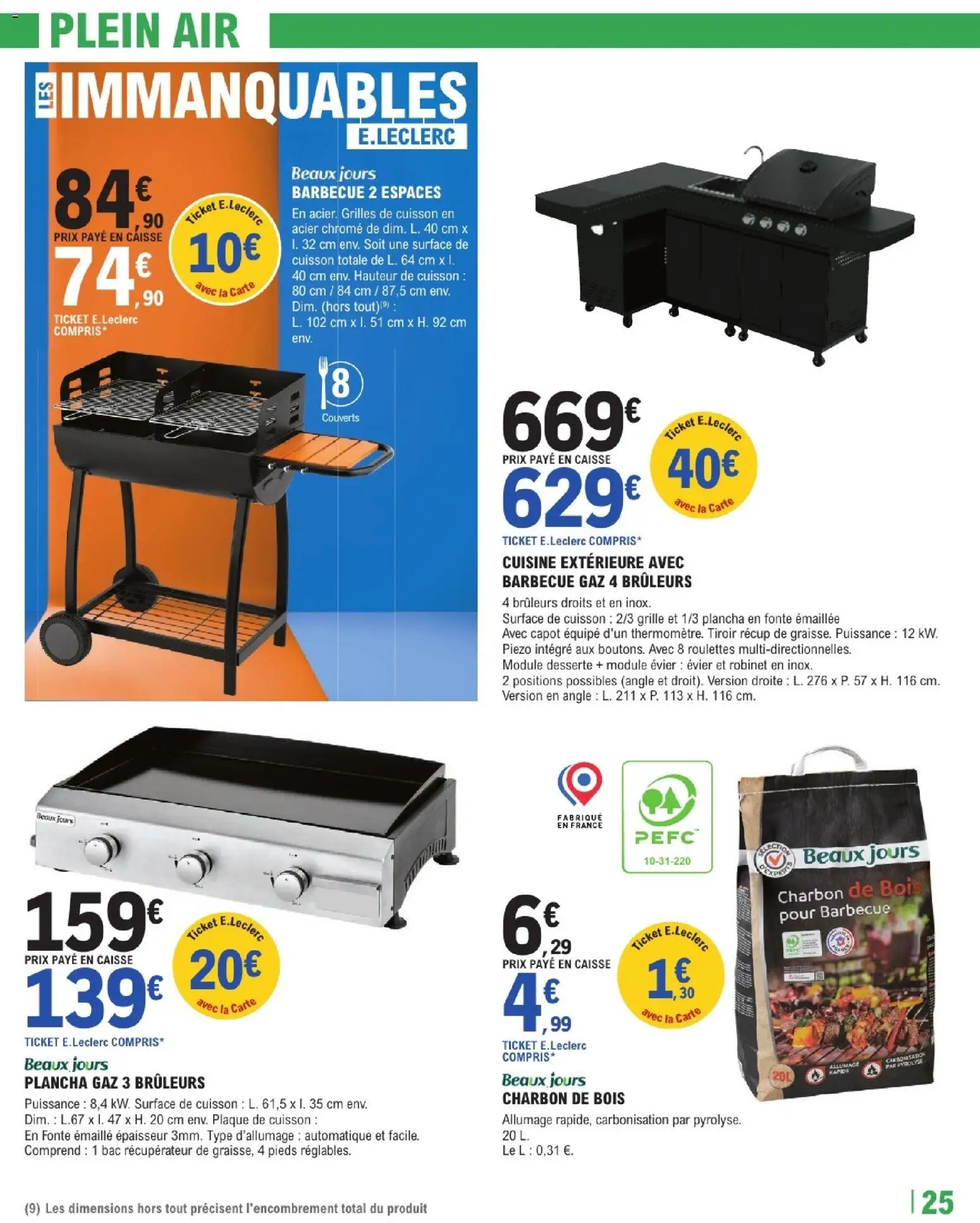 {H1} | Page: 25 | Produits: Charbon De Bois, Barbecue, Plaque de cuisson, Robinet