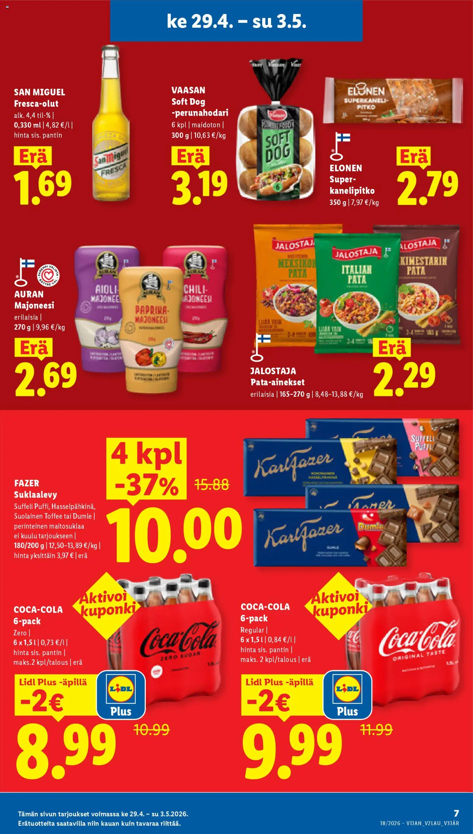 Lidl tarjoukset - Helsinki – voimassa 29.04.2026 alkaen | Sivu: 7 | Tuotteet: Majoneesi, Aioli, Paprika, Chili