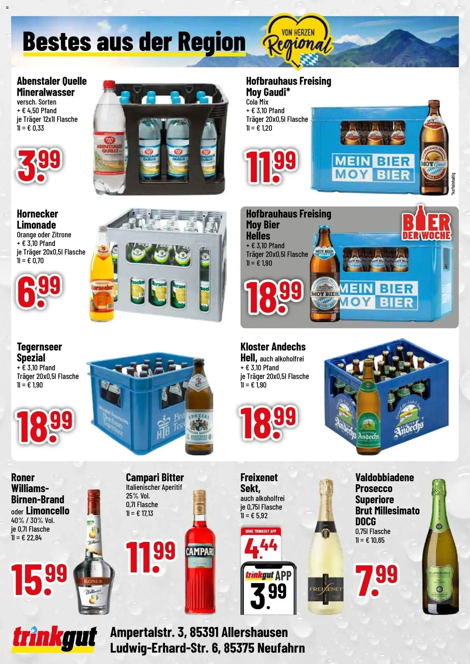 Trinkgut Prospekt Neufahrn – gültig ab 28.09.2026 | Seite: 4 | Produkte: Freixenet, Campari, Limonade, Mineralwasser