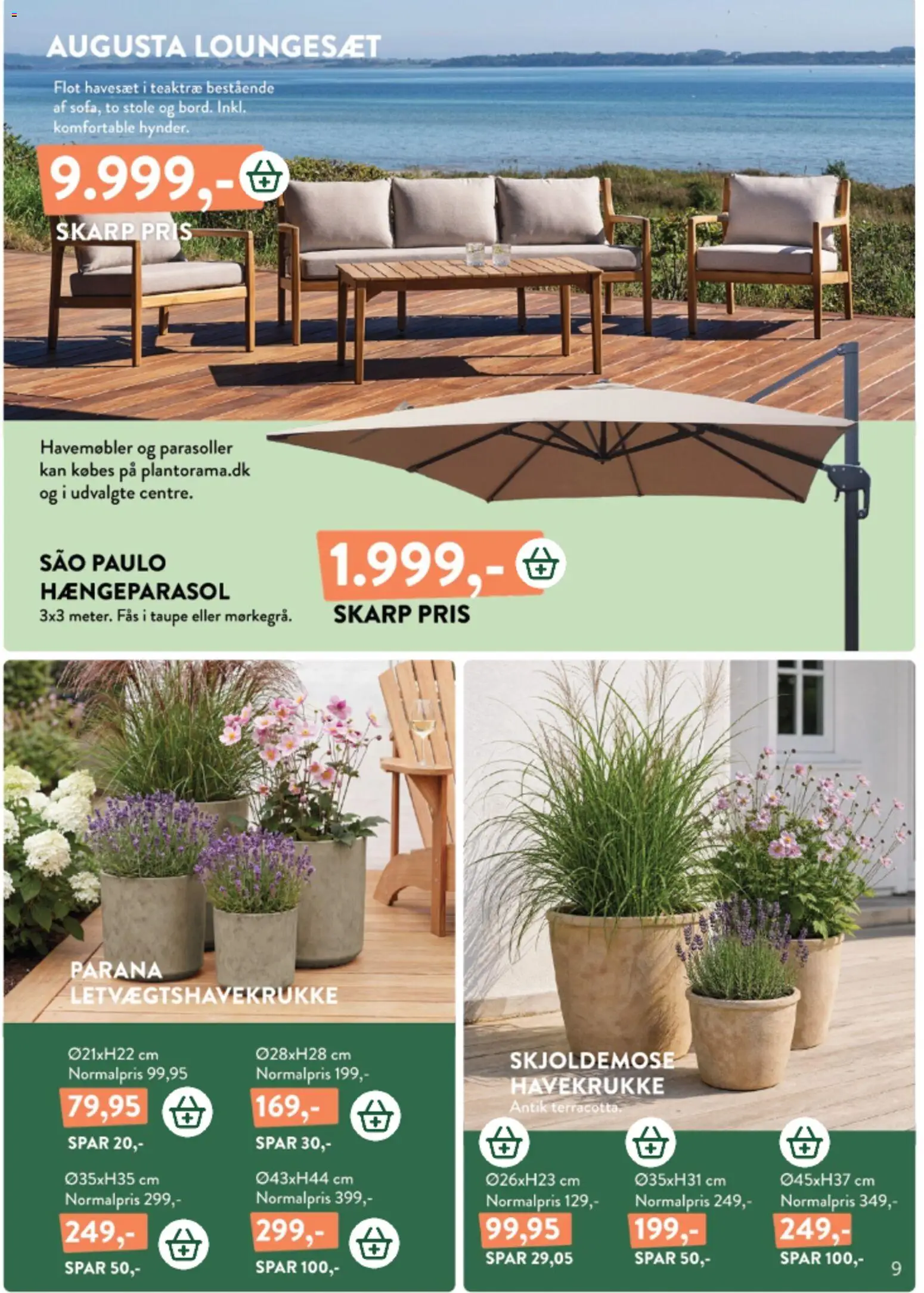 Plantorama tilbudsavis – gyldig fra 22.05.2026 | Side: 9 | Produkter: Havemøbler, Loungesæt