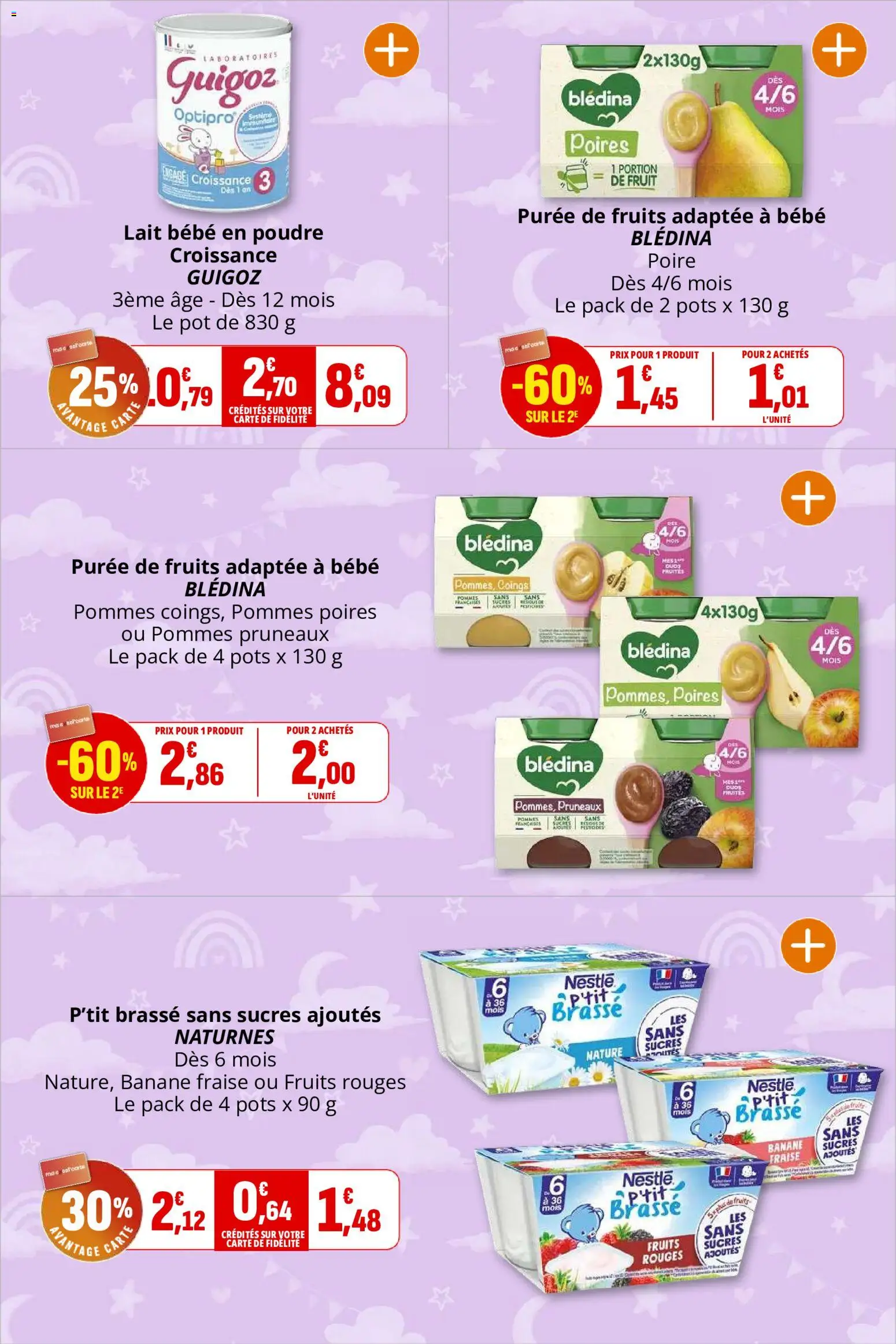 {H1} | Page: 30 | Produits: Poudre, Pruneaux, Banane, Pommes
