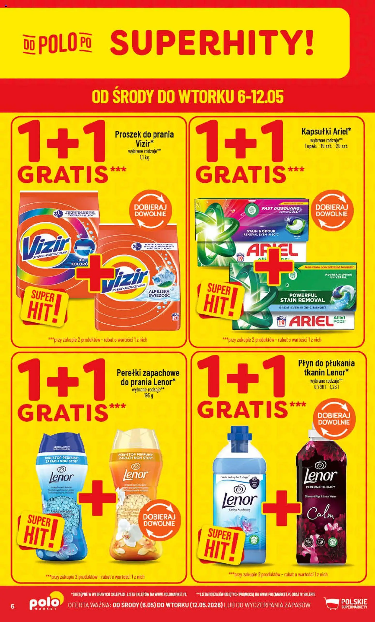 POLOmarket gazetka od 06.05.2026 | Strona: 6 | Produkty: Zapach, Proszek do prania