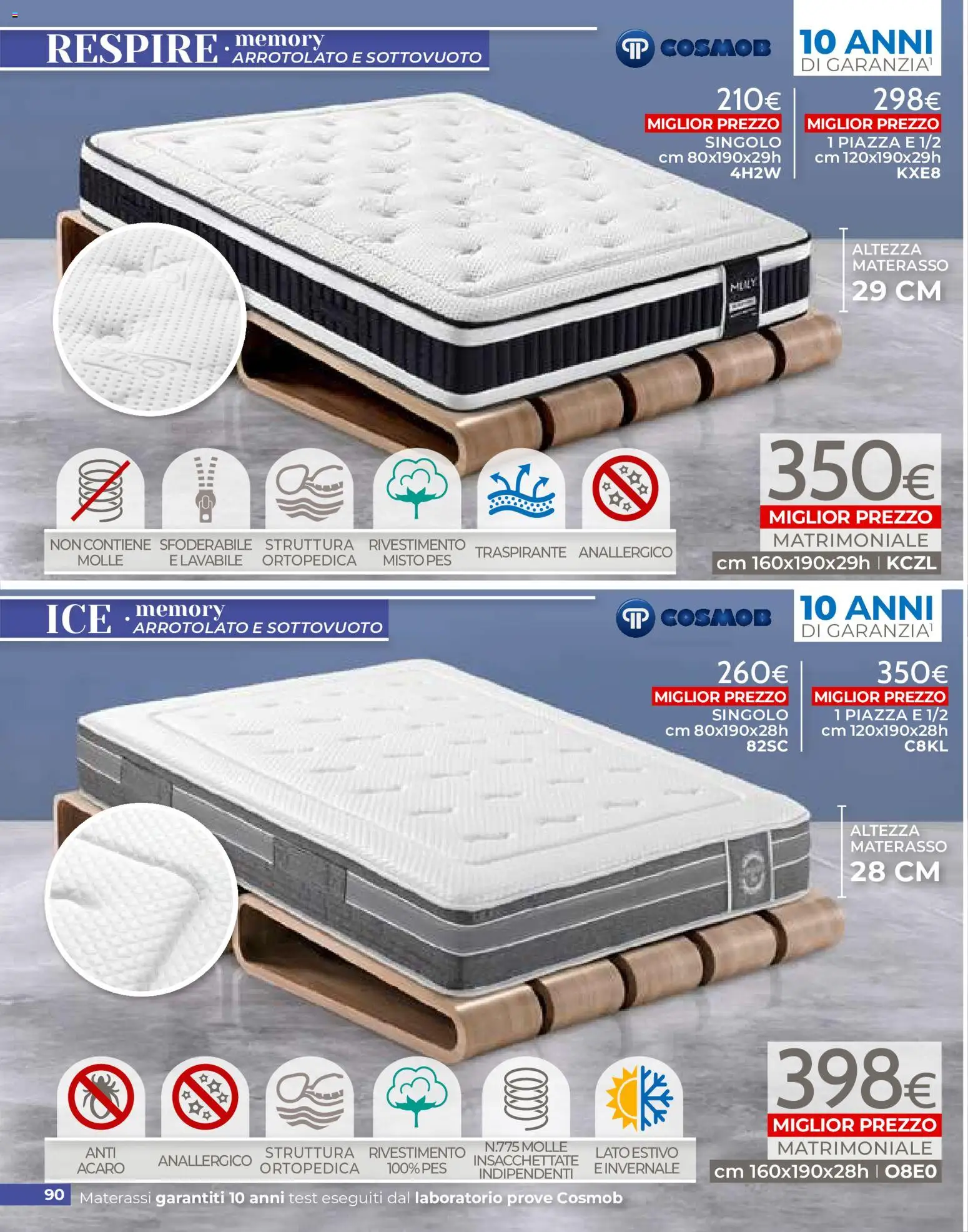 Volantino Mondo Convenienza del 01/07/2026 | Pagina: 90 | Prodotti: Materasso