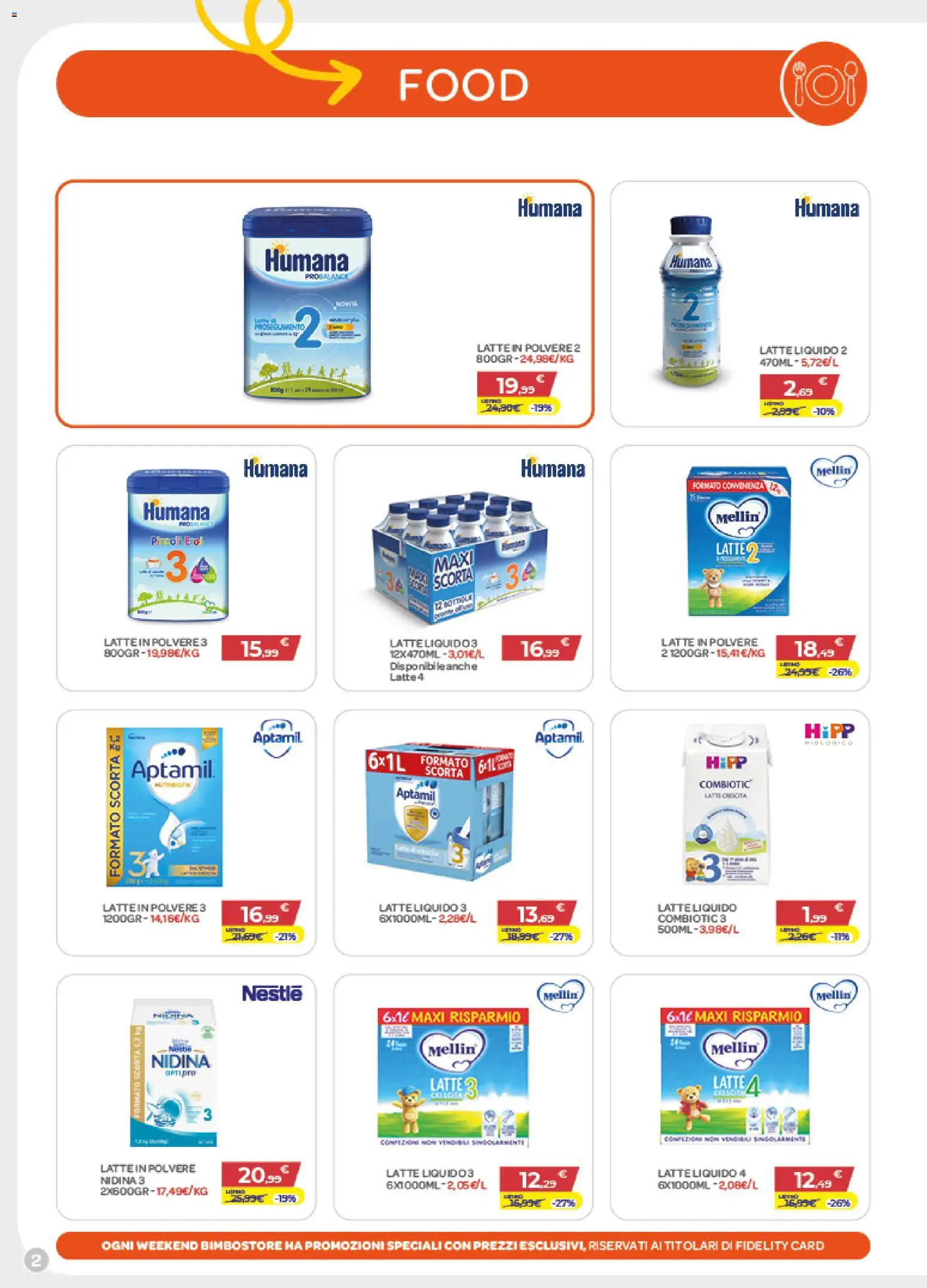 Volantino Bimbo store del 27/08/2026 | Pagina: 2 | Prodotti: Latte in polvere, Latte
