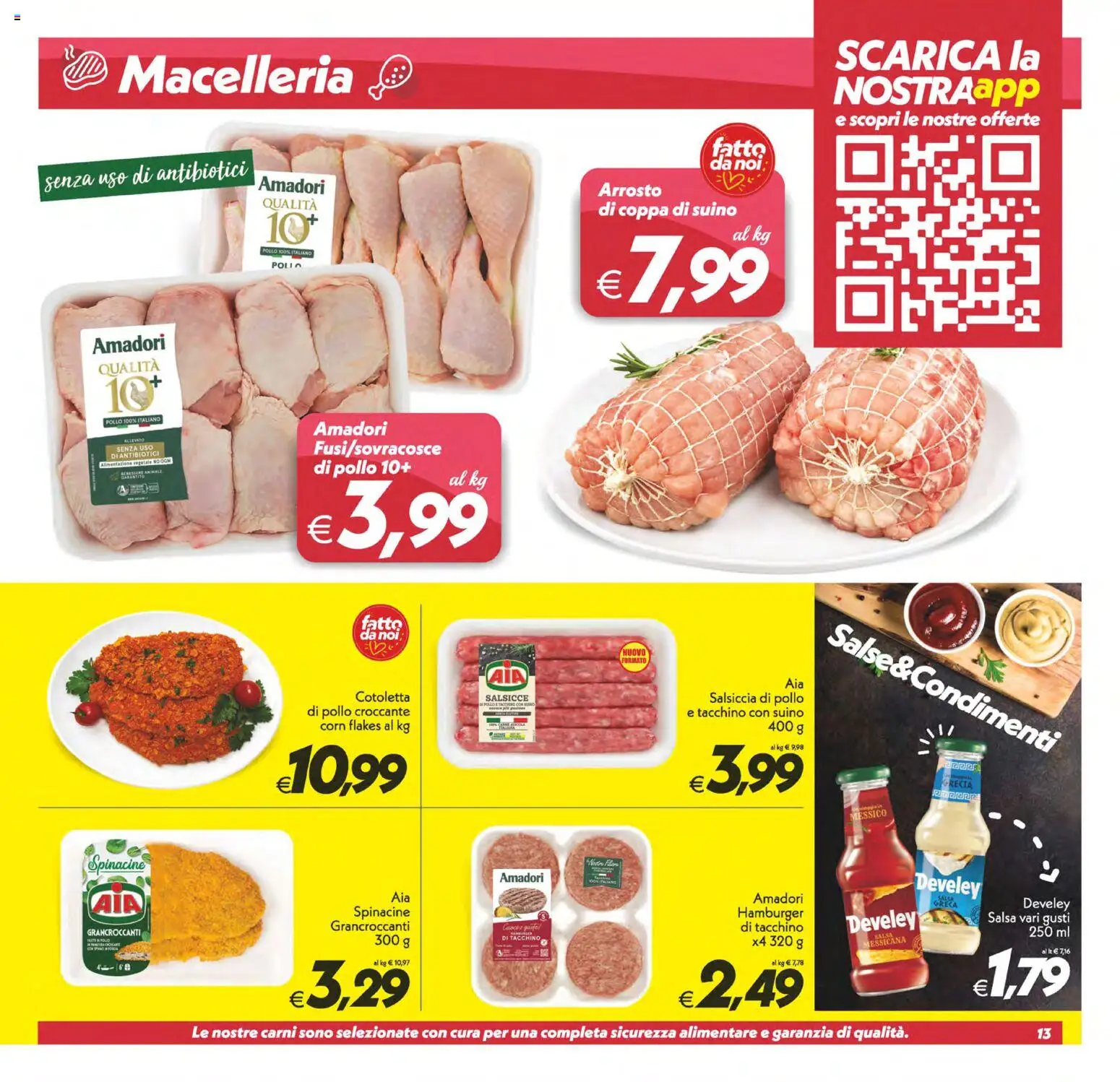 Volantino SuperConveniente del 13/10/2026 | Pagina: 13 | Prodotti: Pollo, Salsa, Tacchino, Hamburger