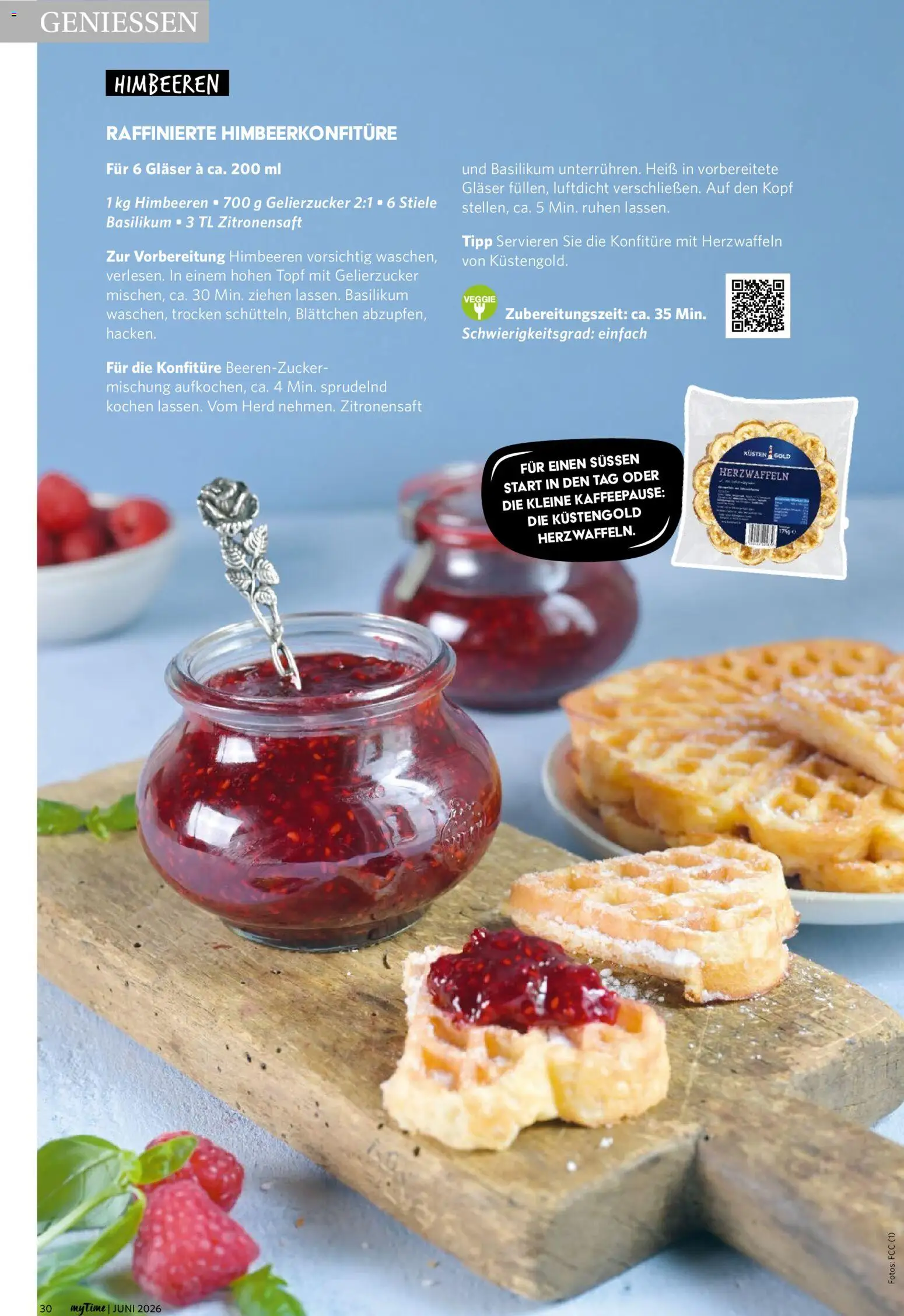 Famila Nordwest myTime Juni 2026 – gültig ab 01.06.2026 | Seite: 30 | Produkte: Himbeeren, Herd, Gelierzucker
