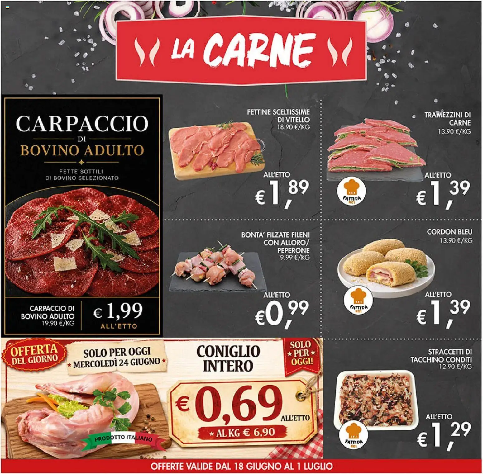 Volantino Coal del 18.06.2026 | Pagina: 4 | Prodotti: Bovino, Tacchino, Vitello