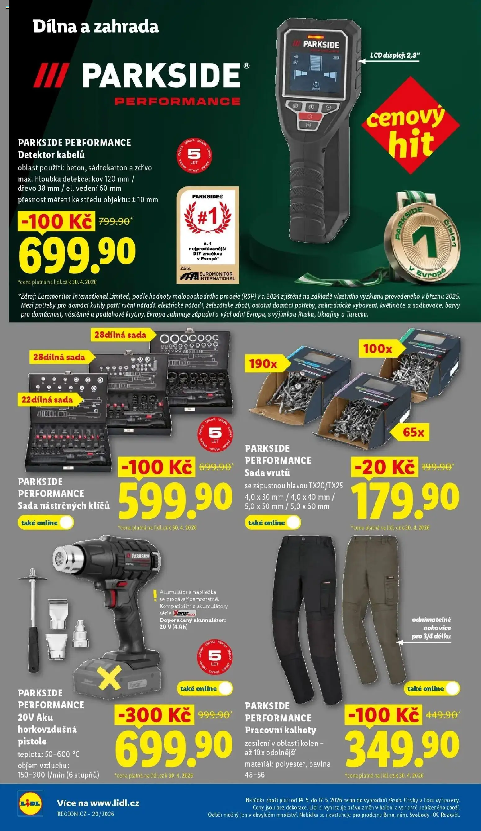 Lidl aktuální leták od 14.05.2026 | Strana: 26 | Produkty: Kalhoty, Květináče, Zahrada, Barvy