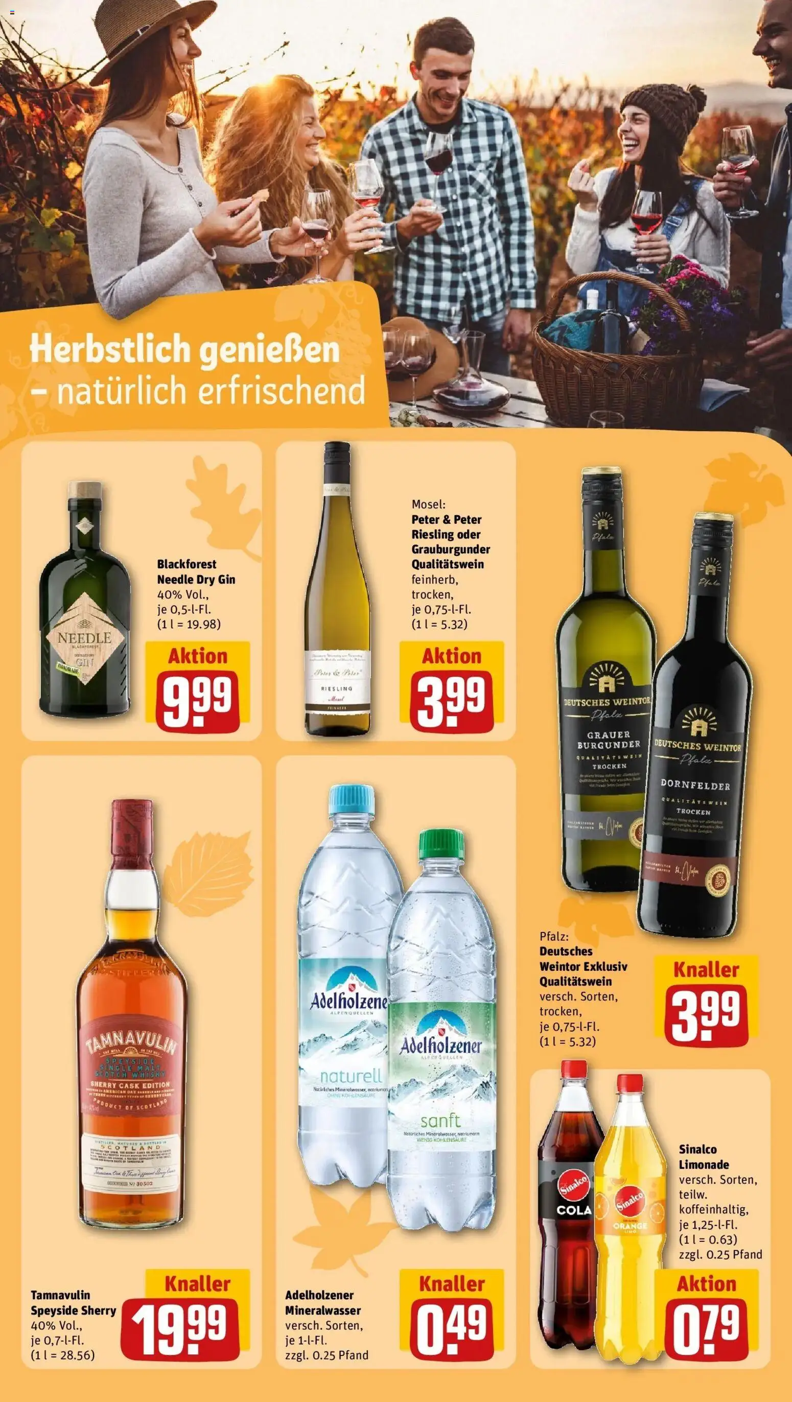 REWE Prospekt ab 21.09.2026 zum Blättern » Angebote | Seite: 21 | Produkte: Sinalco, Adelholzener, Limonade, Mineralwasser