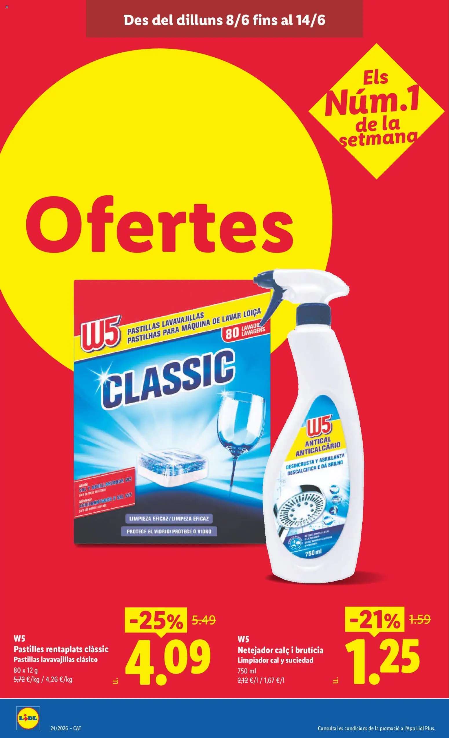 Lidl folleto │ válido desde el 08.06.2026 | Página: 20 | Productos: Pastillas lavavajillas, Lavavajillas