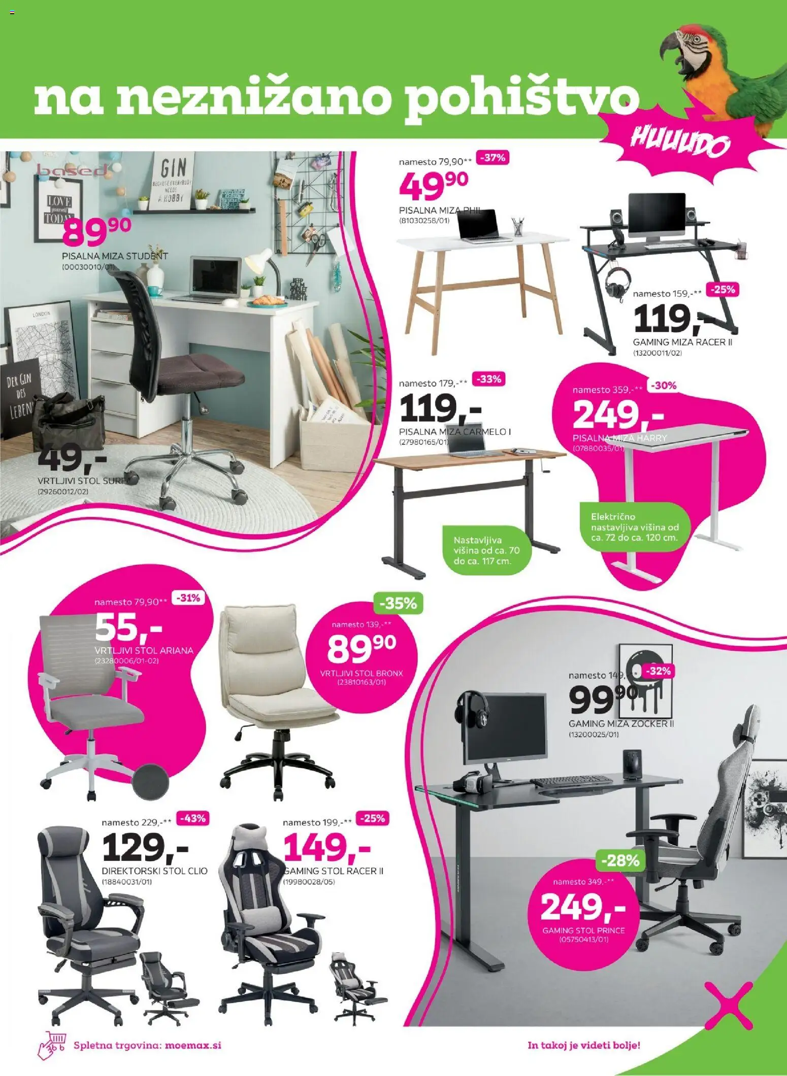 Novi Mömax katalog ponudbe – veljaven od 17.08.2026 | Stran: 7 | Izdelki: Pisalna miza, Miza, Stol, Gin
