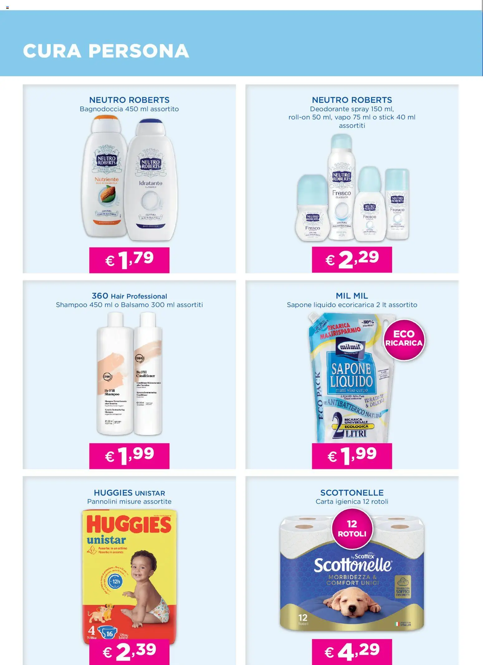 Volantino Acqua e Sapone del 29.04.2026 | Pagina: 6 | Prodotti: Balsamo, Pannolini, Carta igienica, Sapone