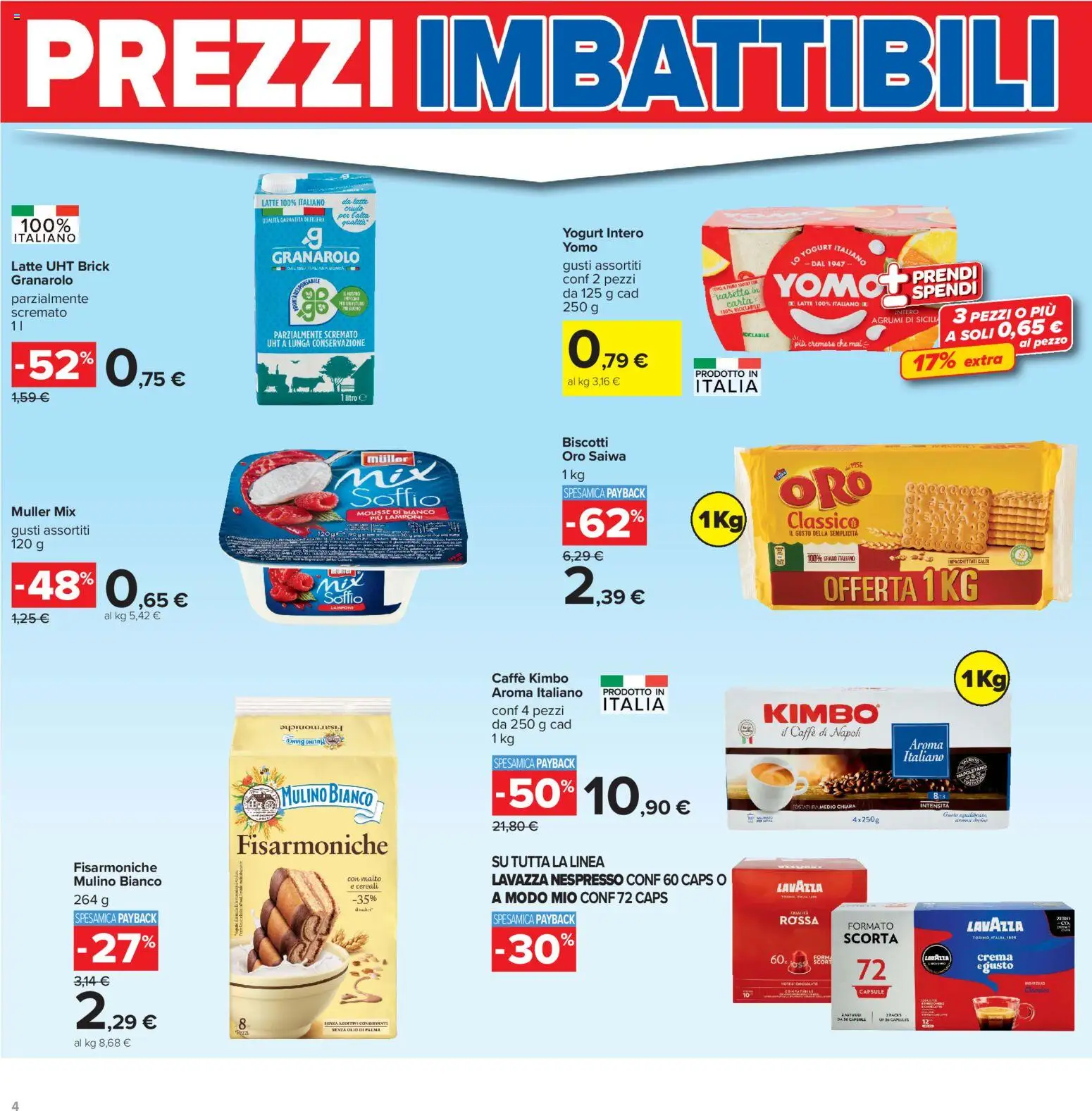 Volantino Carrefour del 16.06.2026 | Pagina: 4 | Prodotti: Crema, Yogurt, Lamponi, Cereali