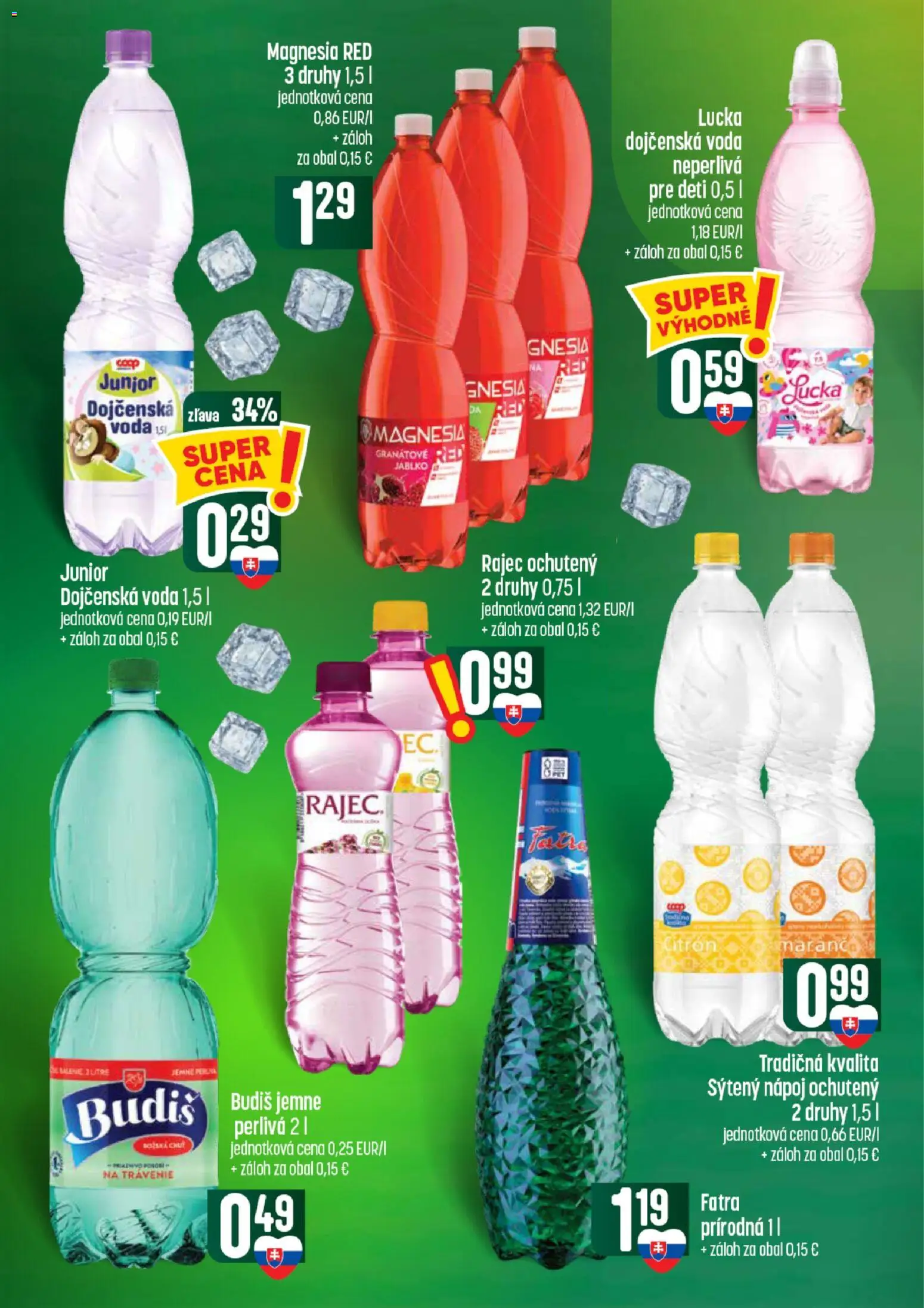 Nové COOP Jednota akcie – leták je platný od 30.07.2026 | Strana: 46 | Produkty: Rajec, Lucka, Magnesia, Voda