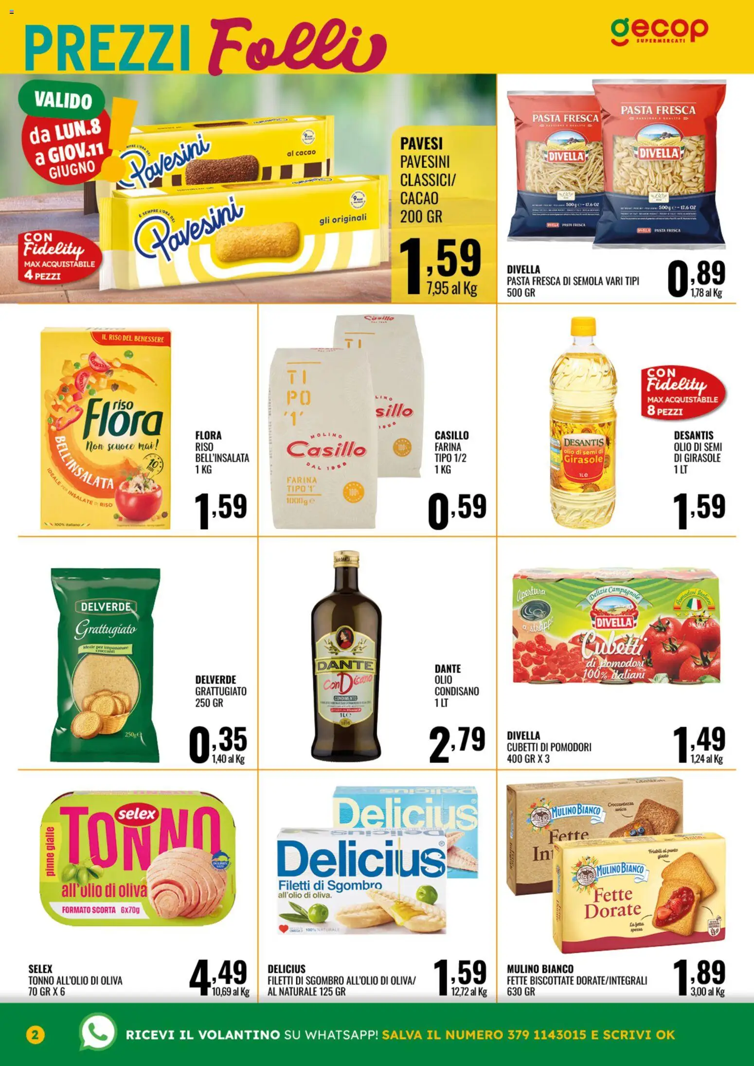 Volantino GECOP del 01.06.2026 | Pagina: 2 | Prodotti: Riso, Pomodori, Pinne, Fette biscottate