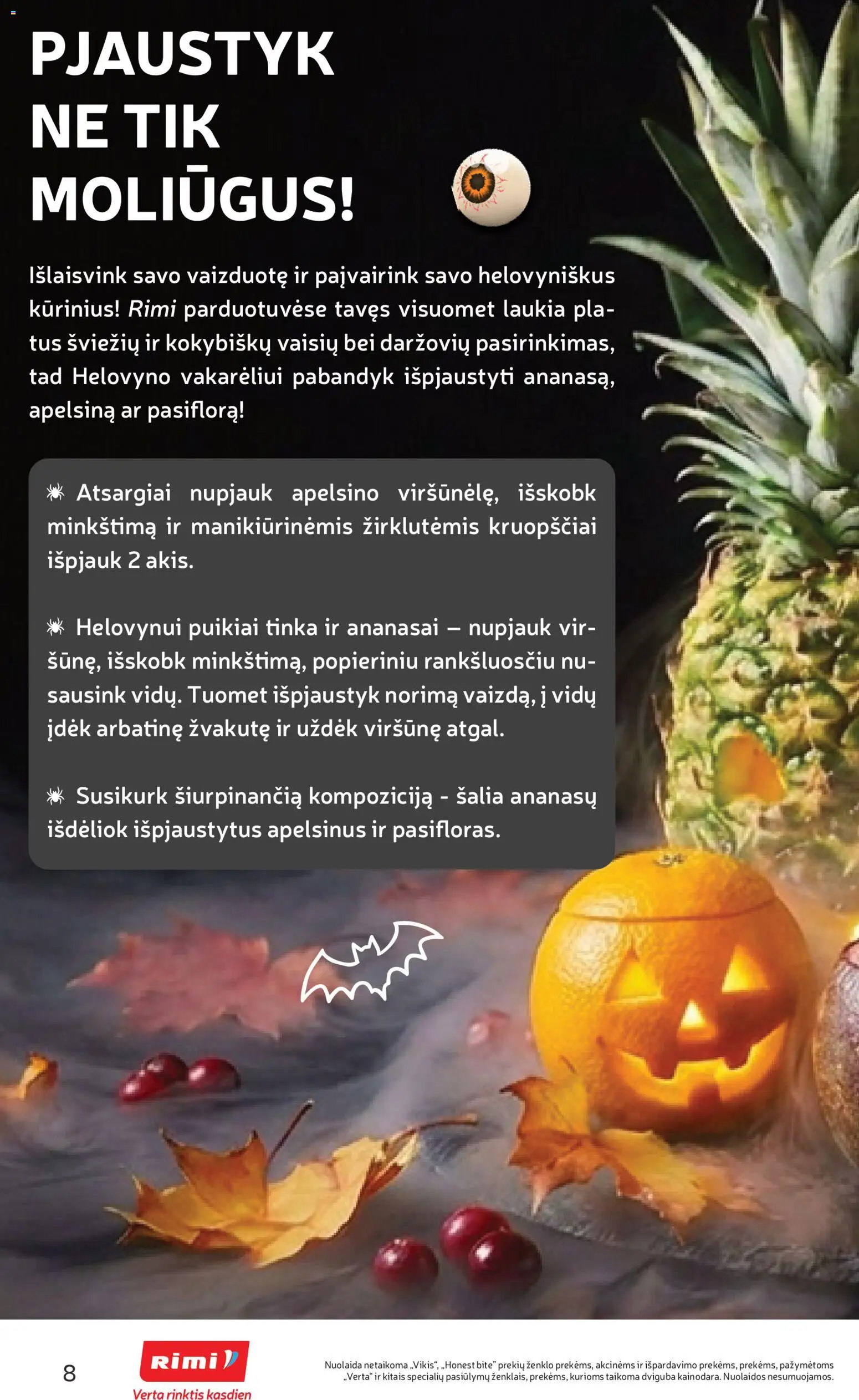 Rimi akcijos nuo 2026.09.22 | Puslapis: 8 | Prekių: Ananasai
