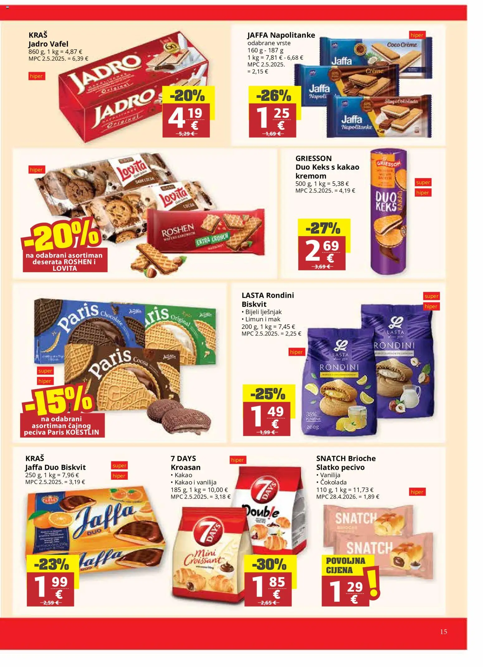 Ribola katalog | vrijedi od 27.05.2026 | Stranica: 15 | Proizvodi: Keks, Kroasan, Pecivo, Mak