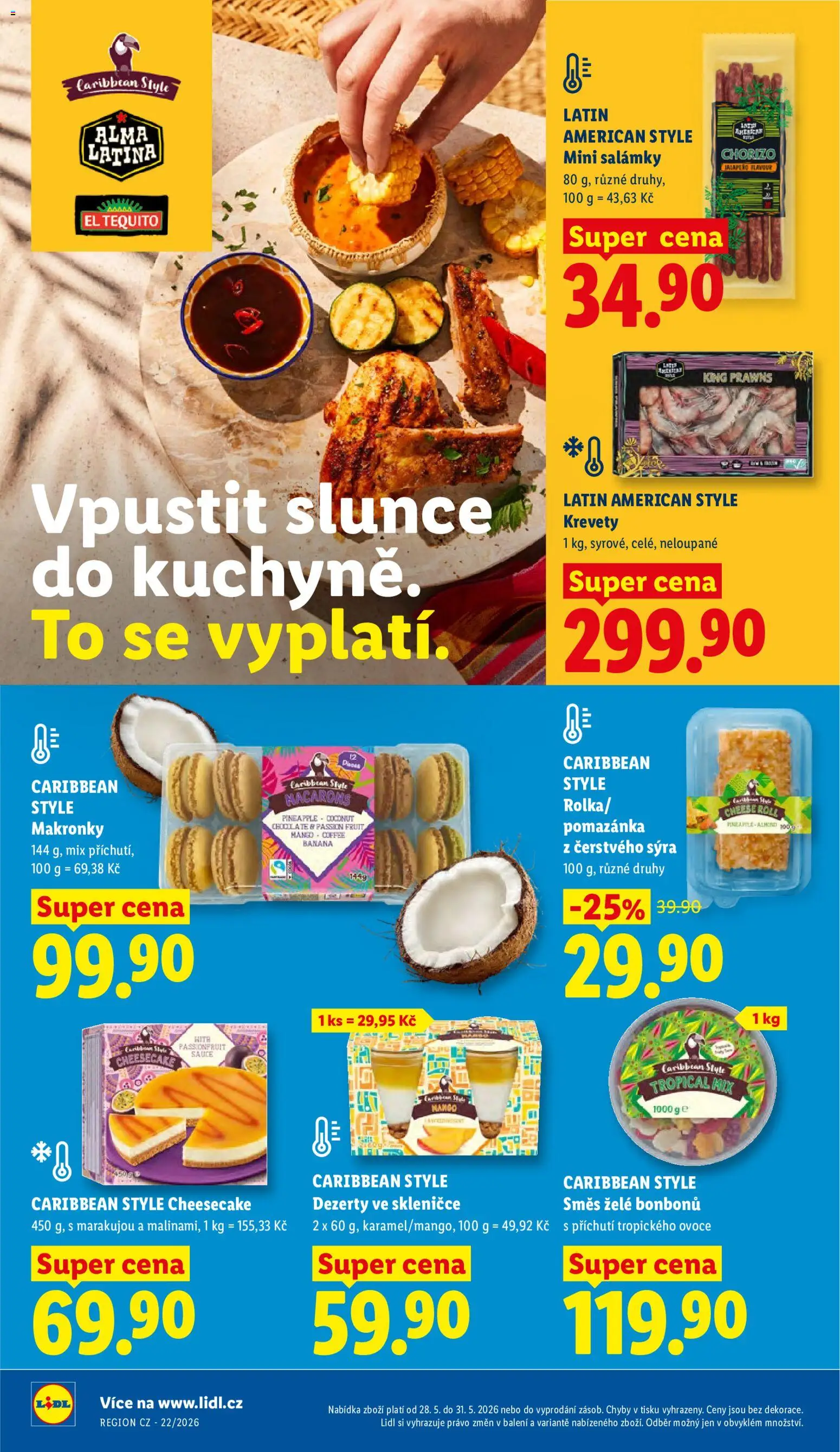 Lidl leták od 28.05.2026 | Strana: 16 | Produkty: Ovoce, Dezerty, Krevety, Chorizo