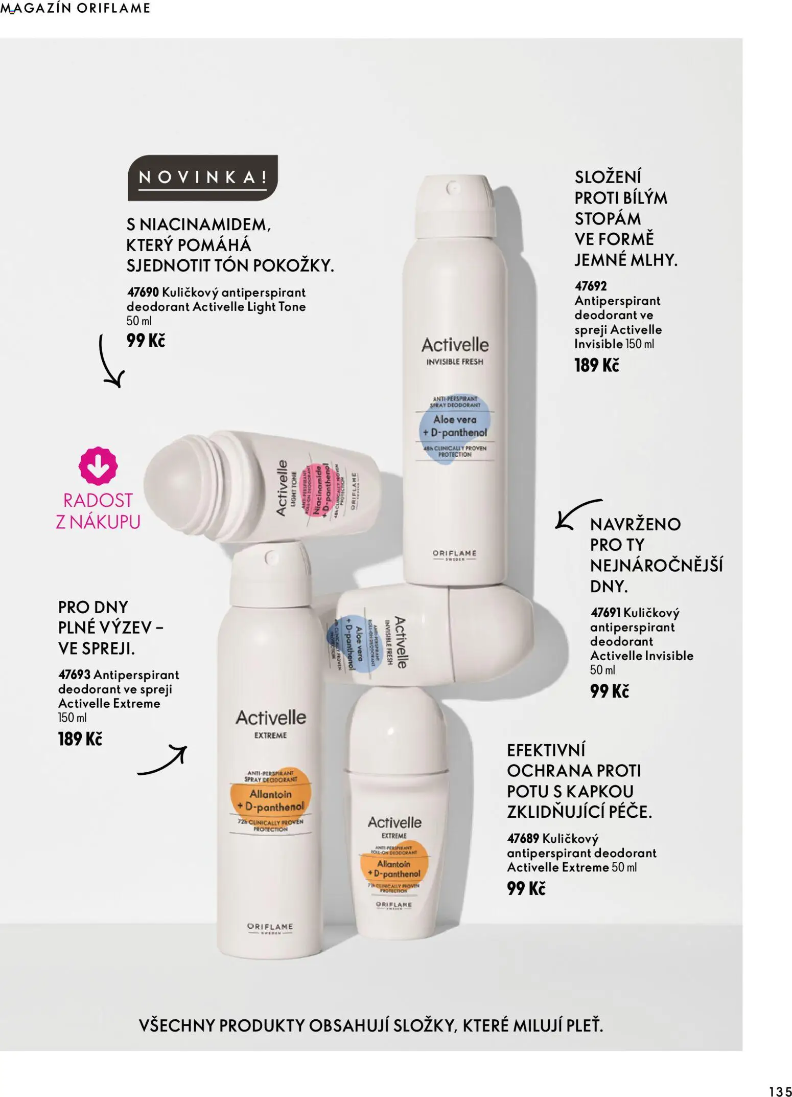 Oriflame katalog Novage+ Proceuticals od 30.09.2026 | Strana: 135 | Produkty: Deodorant, Antiperspirant, Aloe vera
