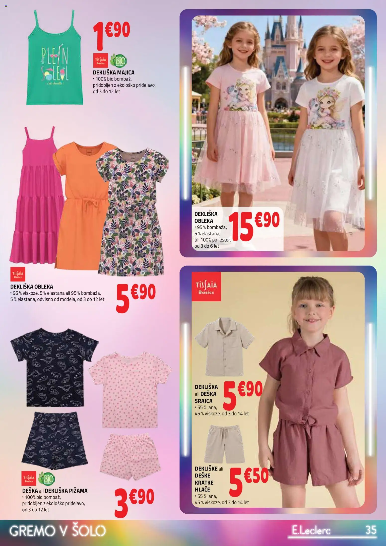 Novi E.leclerc katalog ponudbe – veljaven od 19.08.2026 | Stran: 35 | Izdelki: Pižama, Hlace, Kratke hlace, Obleka