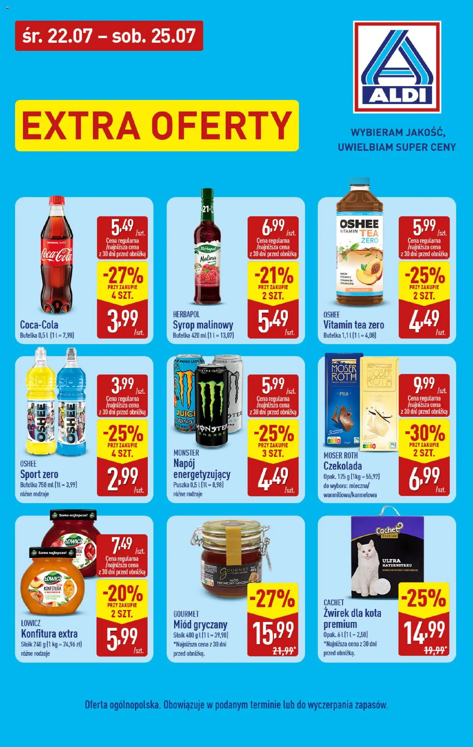 Aldi gazetka - Extra oferty od 22.07.2026 | Strona: 2 | Produkty: Malina, Miód, Syrop malinowy, Czekolada