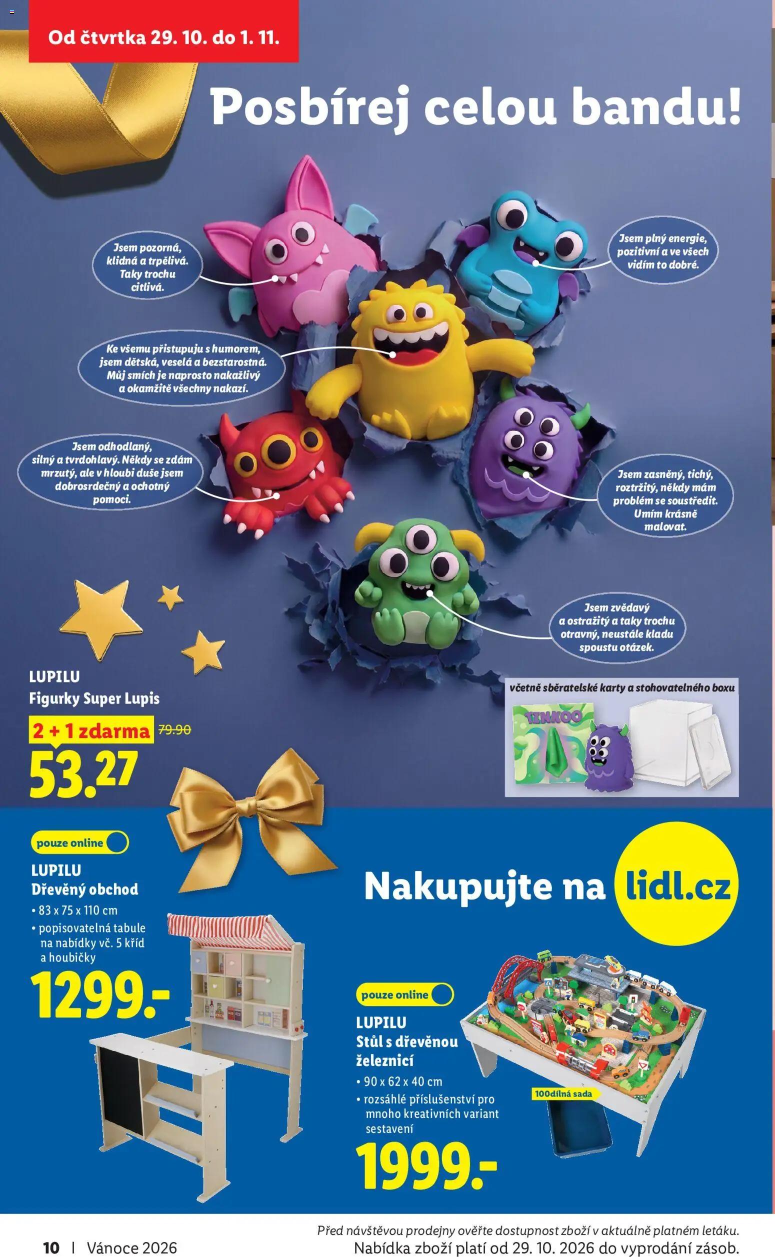 Lidl leták - Vánoční inspirace 2026 od 19.10.2026 | Strana: 10 | Produkty: Tabule, Figurky, Stůl, Karty