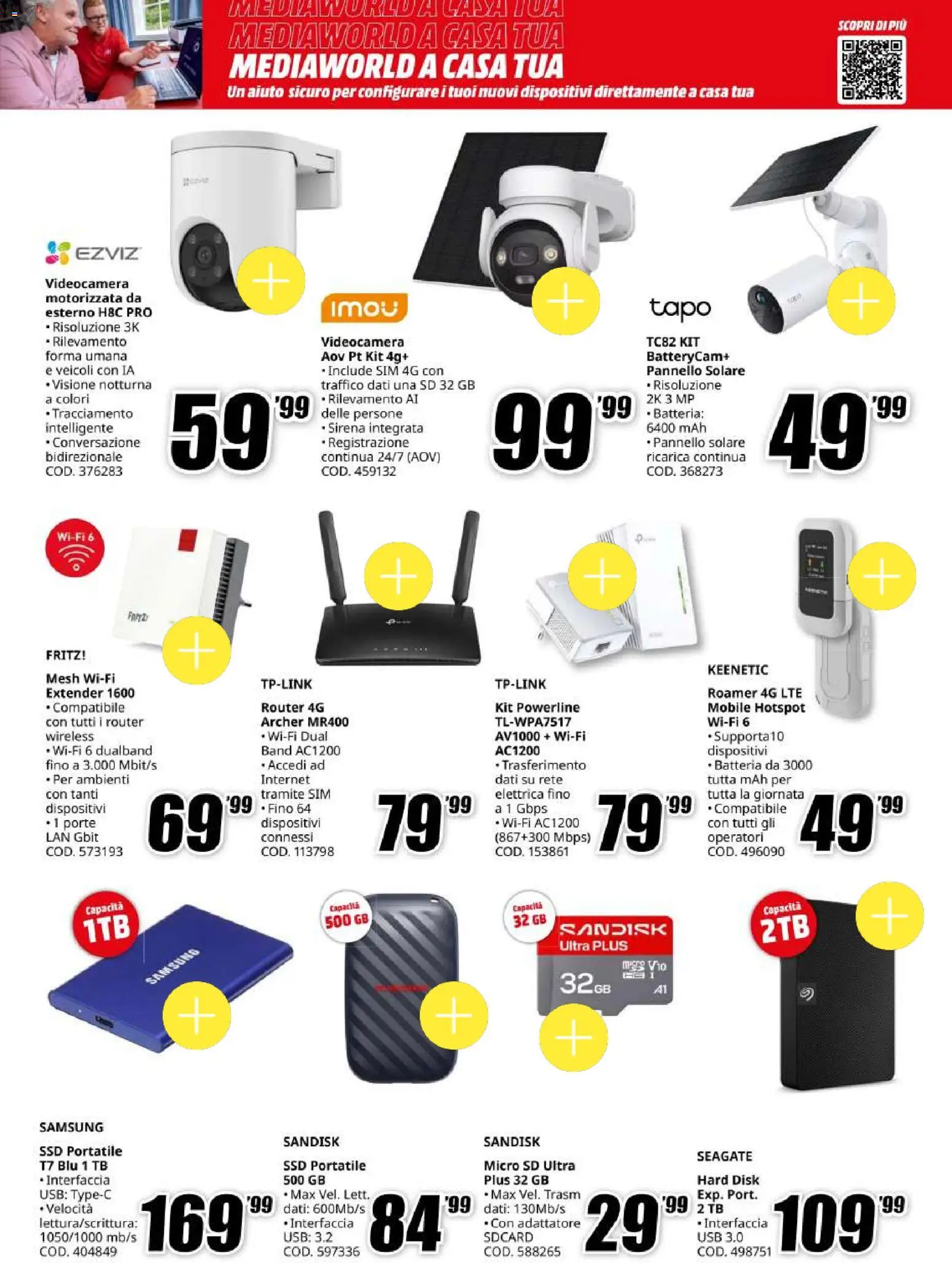 Volantino Media World del 06/10/2026 | Pagina: 20 | Prodotti: Router, Adattatore, USB, Samsung