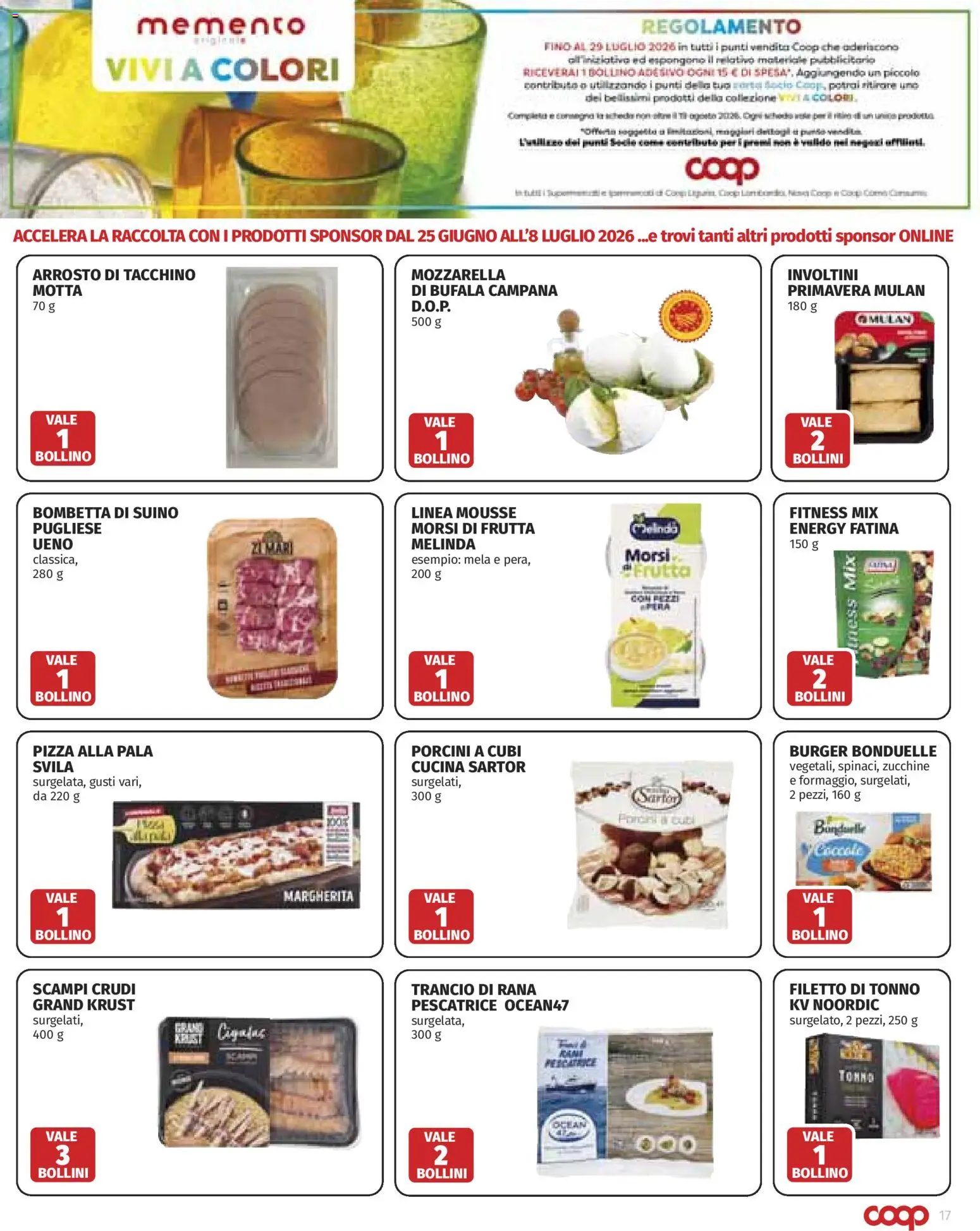 Volantino COOP del 25/06/2026 | Pagina: 17 | Prodotti: Pizza, Suino, Mozzarella, Tonno