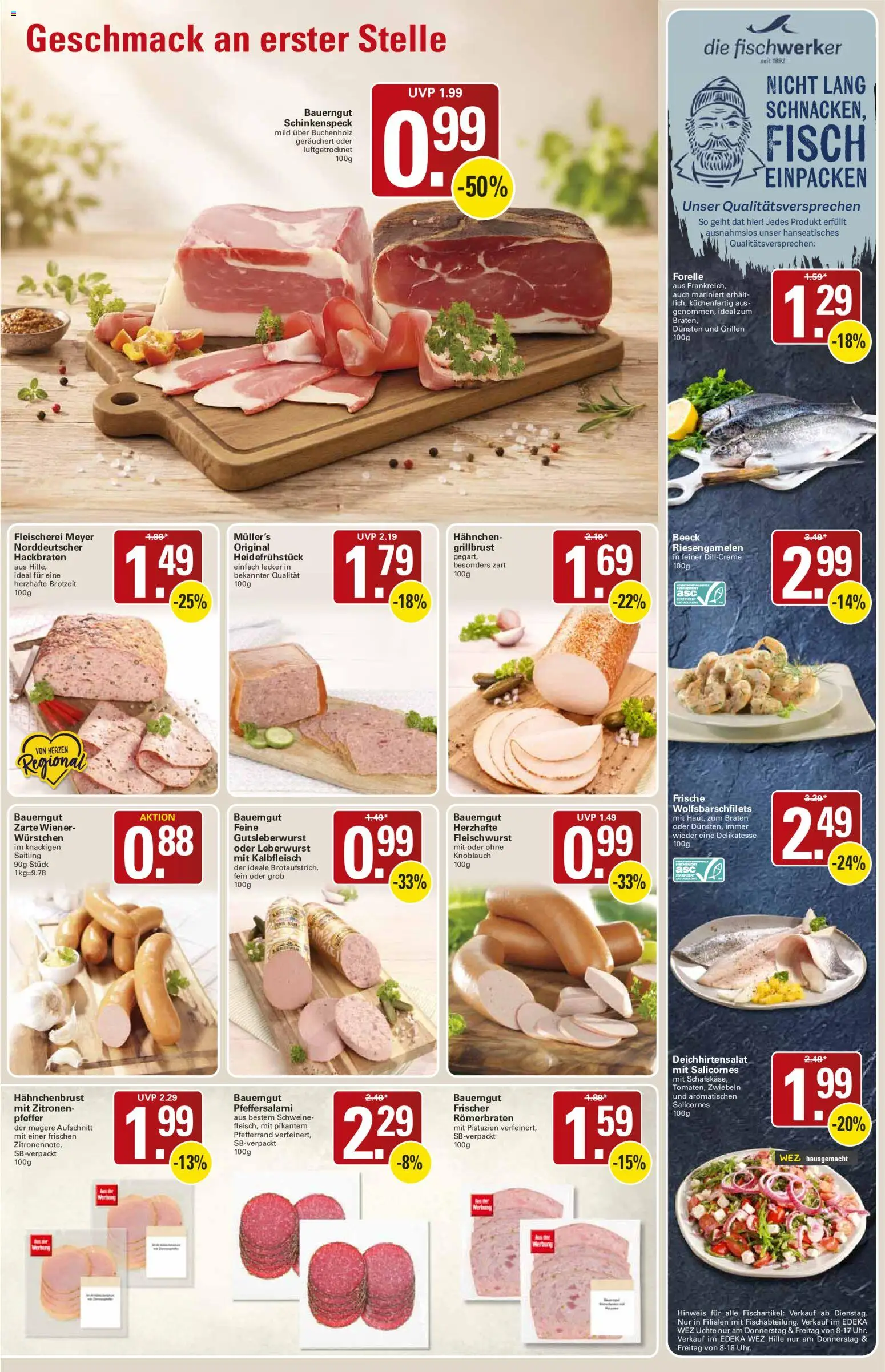 WEZ Prospekt – gültig ab 17.08.2026 | Seite: 5 | Produkte: Fisch, Pfeffer, Knoblauch, Hahnchenbrust