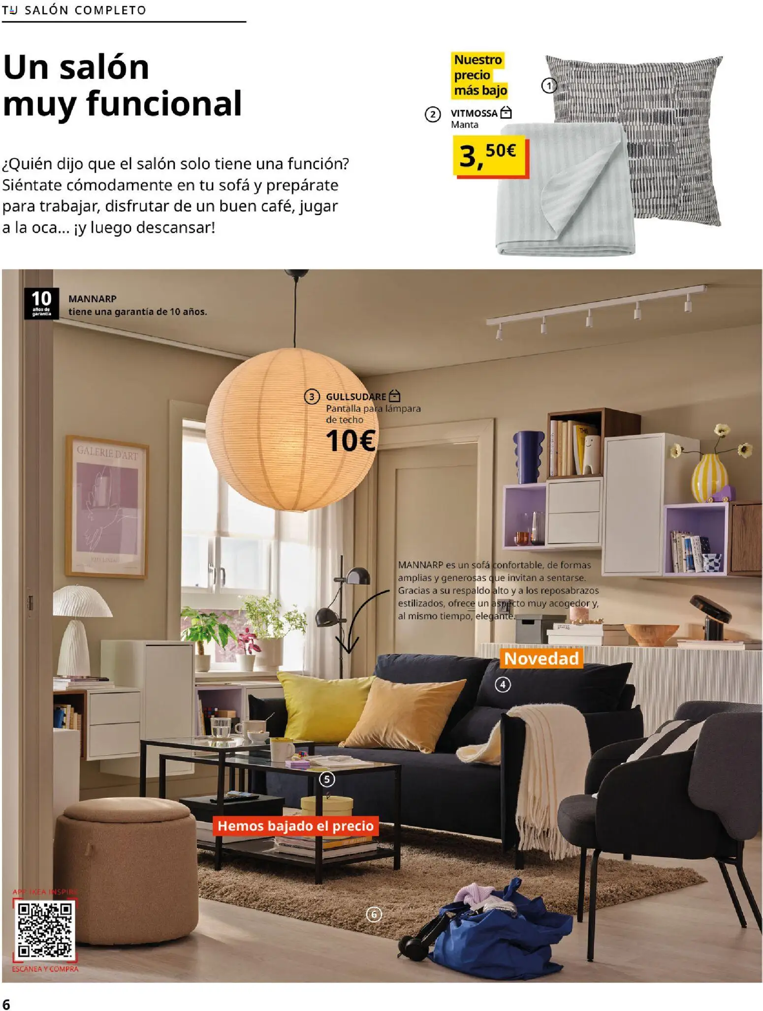 IKEA - Salones │ válido desde el 04/02/2026 | Página: 6 | Productos: Lámpara de techo, Salón, Sofá, Lámpara