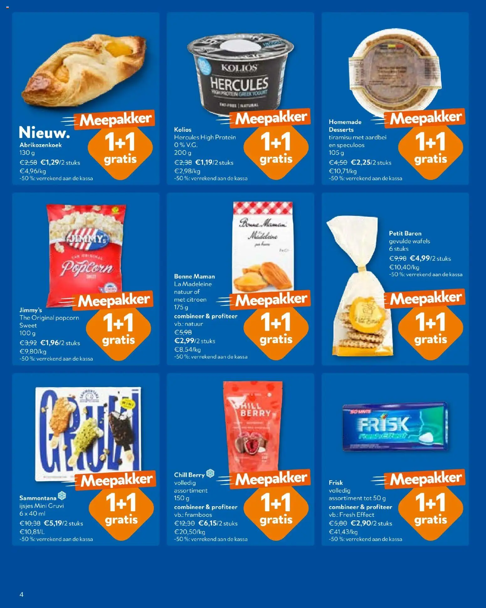 {H1} | Pagina: 4 | Producten: Wafels, La, Aardbei, Fehér kolbász