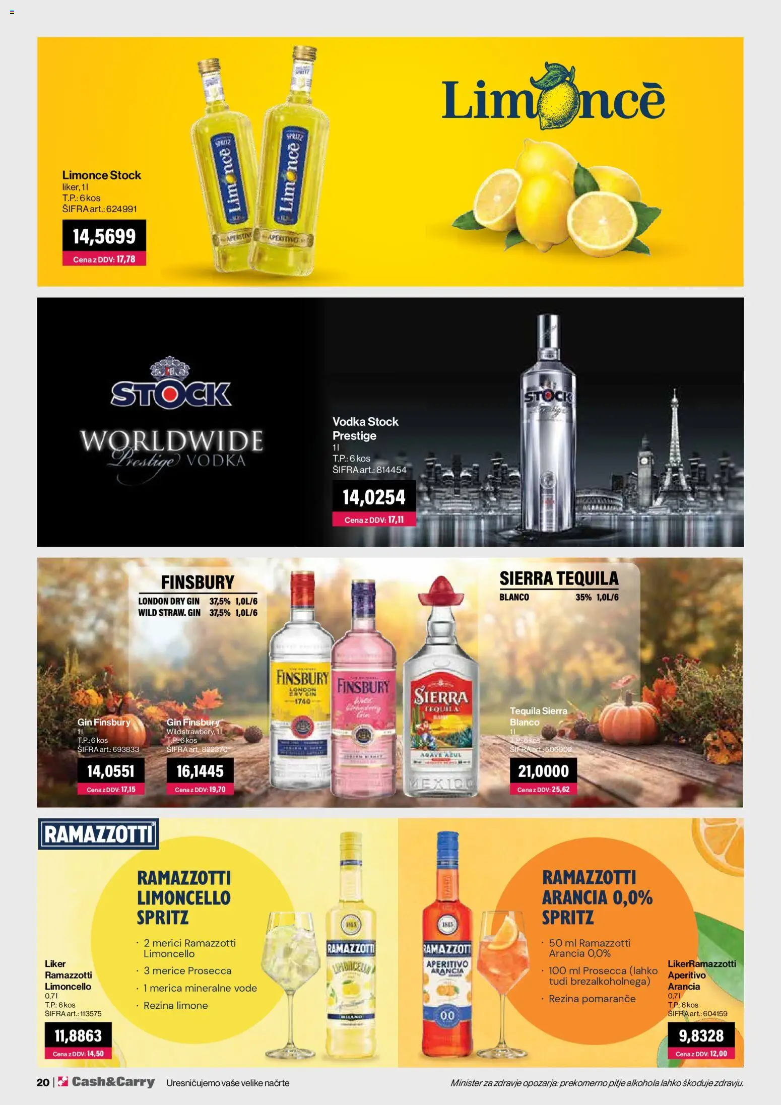Novi Mercator katalog ponudbe – veljaven od 01.06.2026 | Stran: 20 | Izdelki: Kos, Pomarance, Gin, Vodka