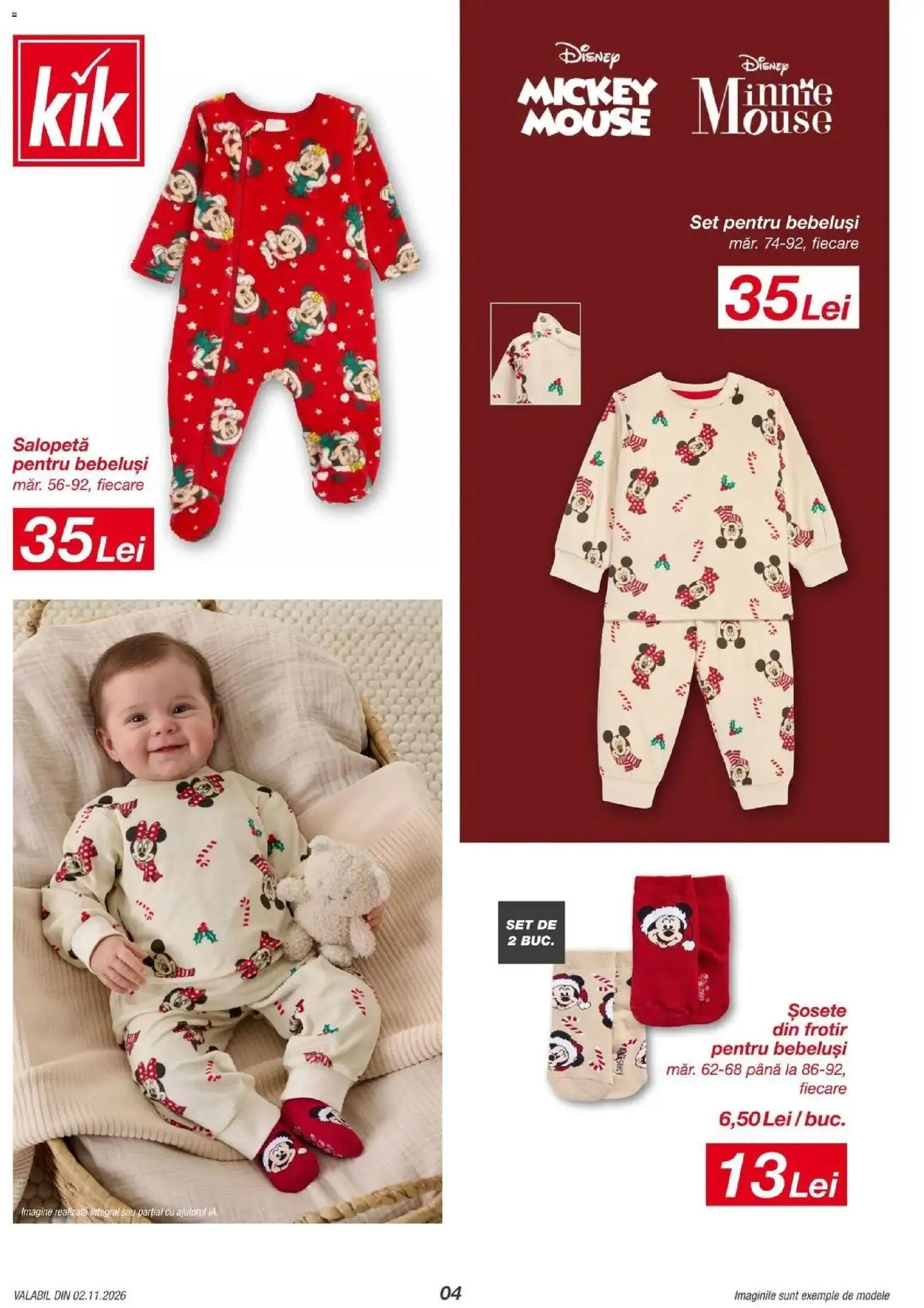 Kik catalog 30.10.2026 - Online magazin Romania | Pagină: 4 | Produse: Mouse, Disney, Salopetă, Șosete