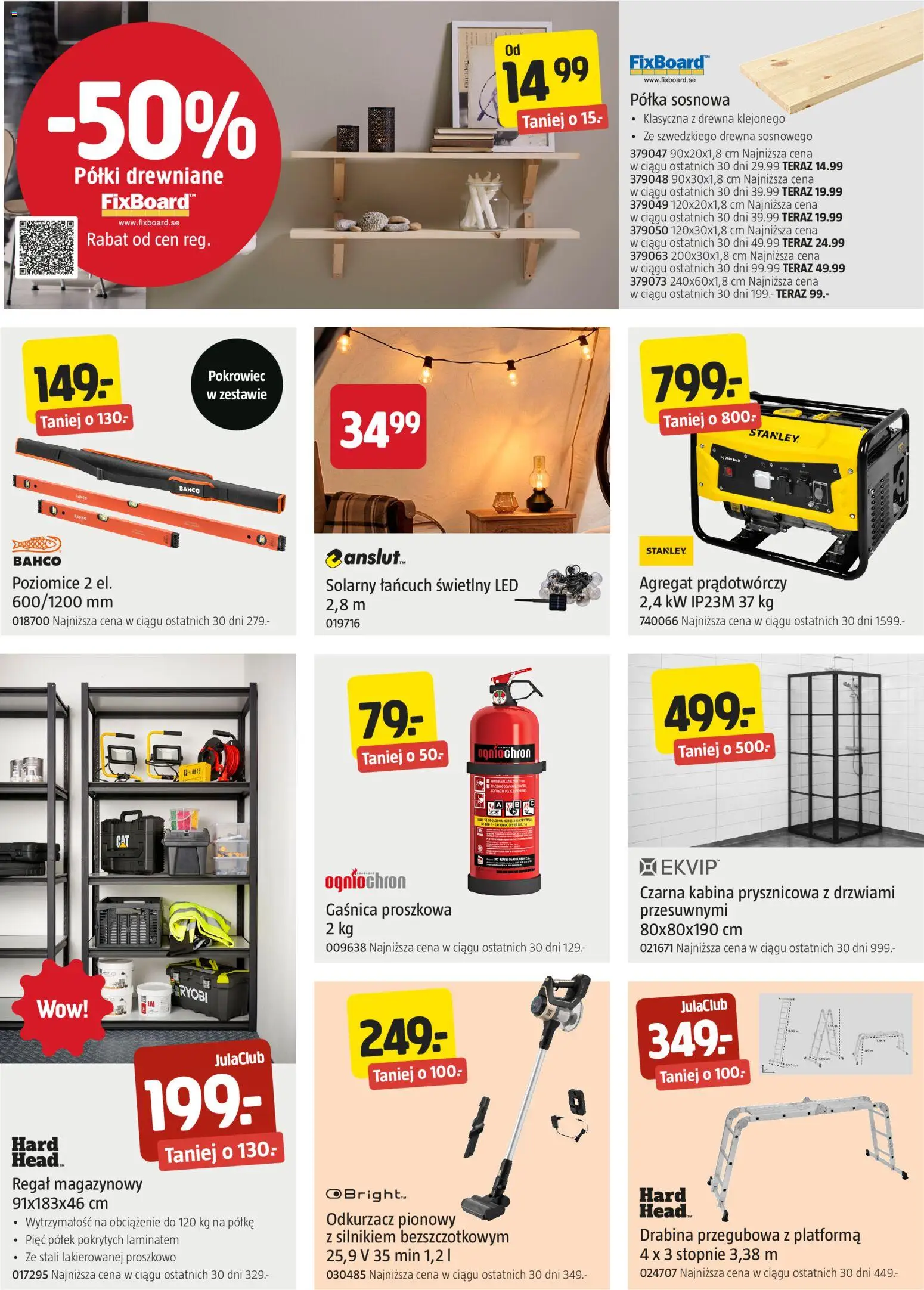 Jula gazetka od 23.07.2026 | Strona: 6 | Produkty: Drabina, Półka, Odkurzacz pionowy, Ryobi