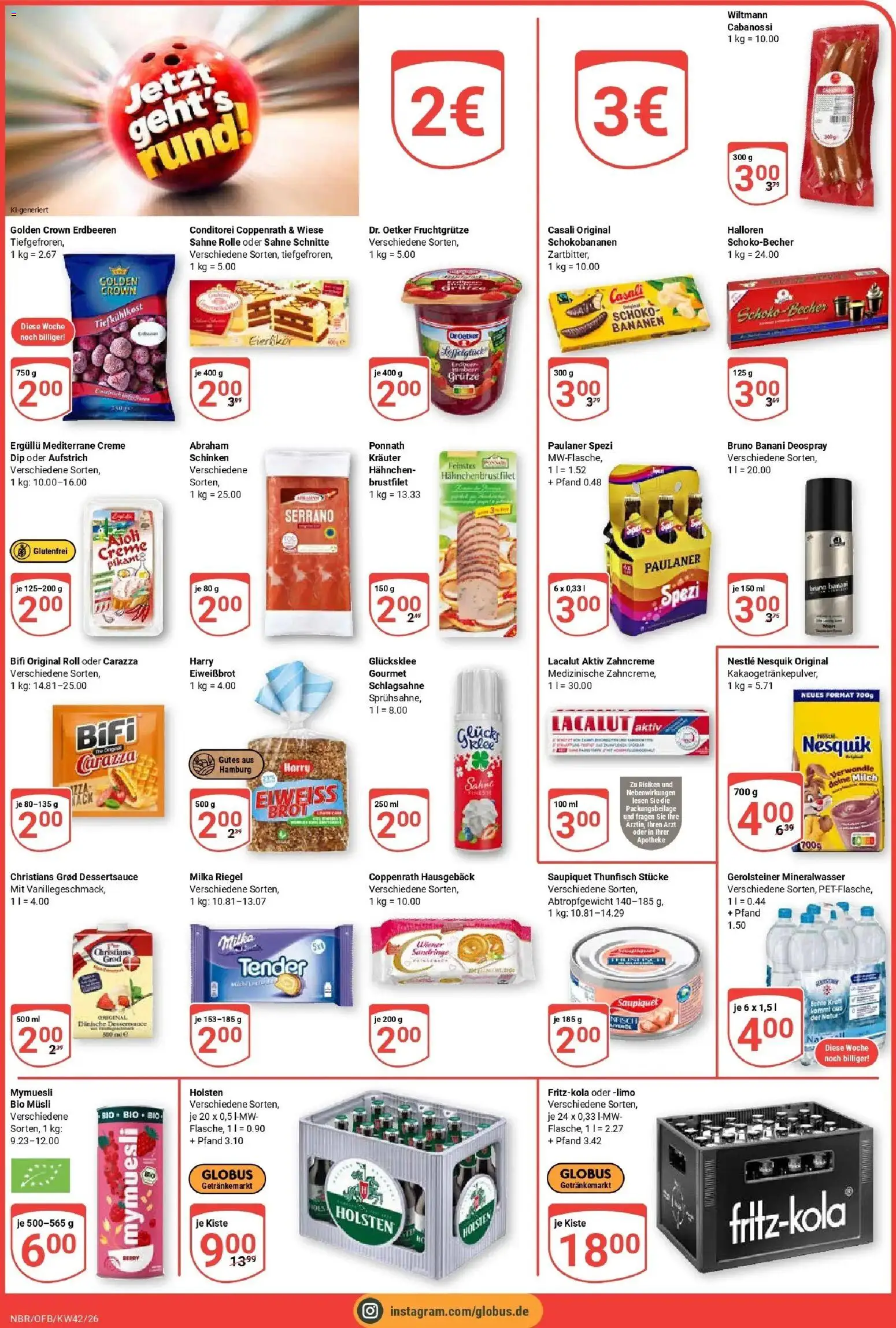 Globus Prospekt Neubrandenburg (ab 12.10.2026) » Angebote online | Seite: 7 | Produkte: Nesquik, Schlagsahne, Milka, Mineralwasser