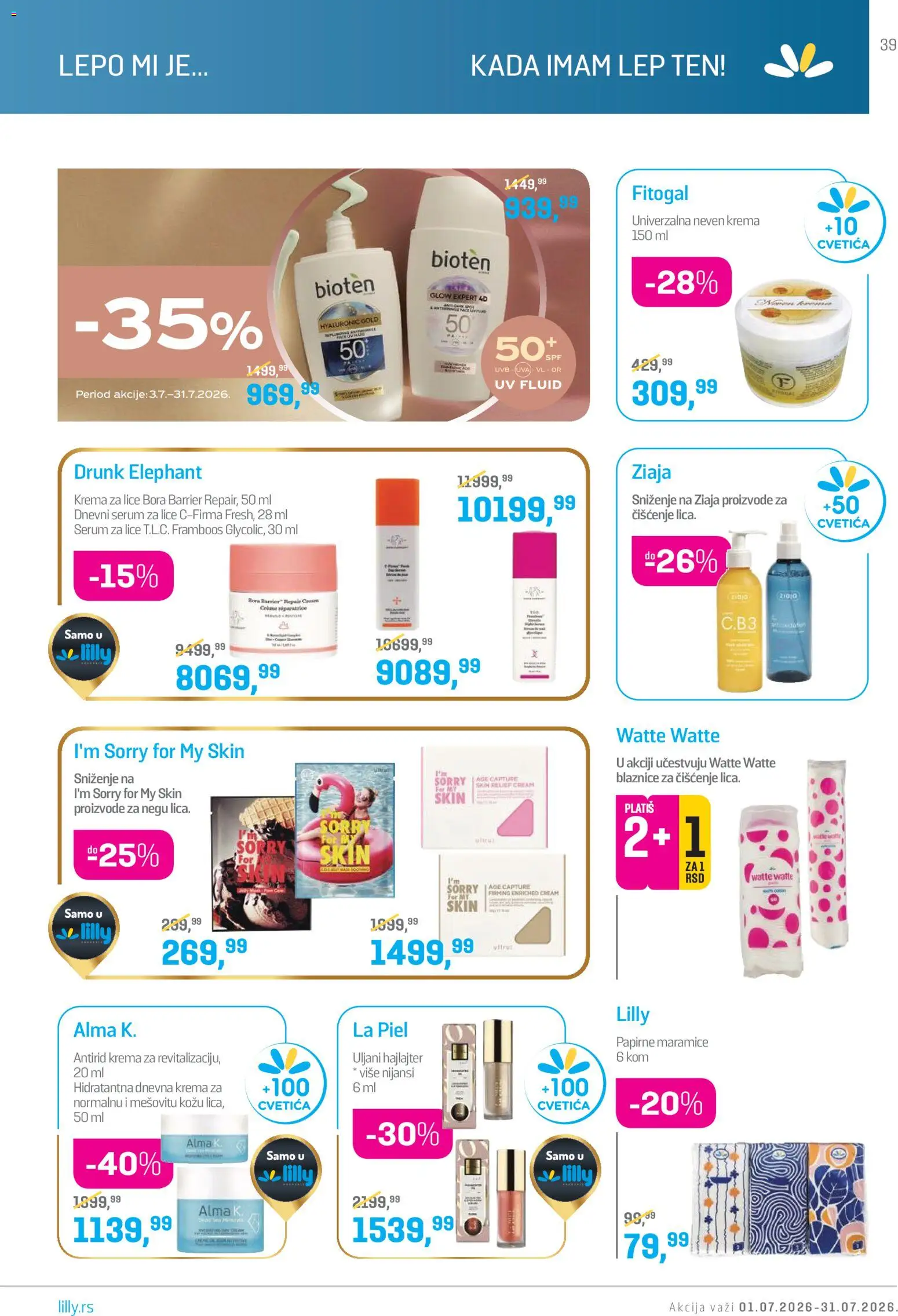 Lilly drogerie katalog - važi od 01.07.2026 | Strana: 39 | Proizvode: Krema