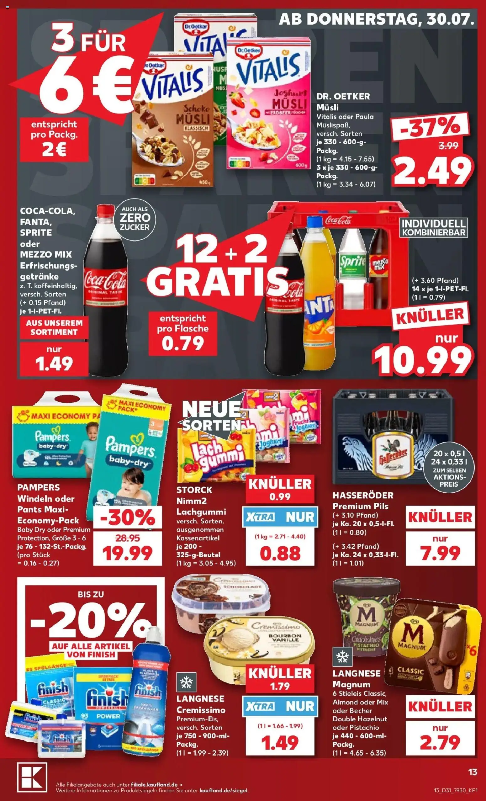 Kaufland Prospekt Bad Oldesloe – gültig ab 27.07.2026 | Seite: 22 | Produkte: Coca cola, Pampers, Hasseröder, Bourbon