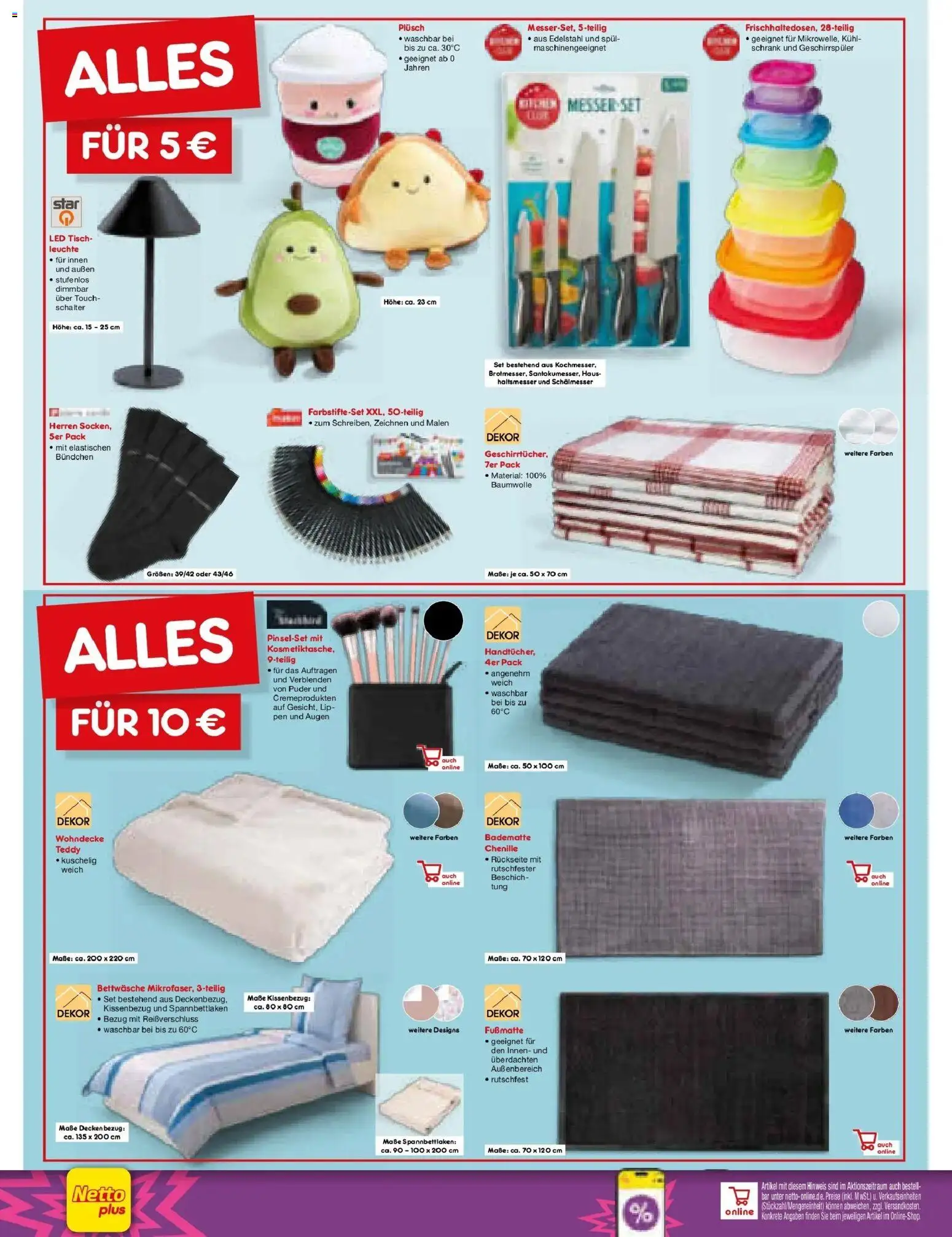 Netto Marken-Discount Prospekt Selb (ab 10.08.2026) » Angebote | Seite: 42 | Produkte: Geschirrspüler, Tisch, Schrank, Bettwäsche